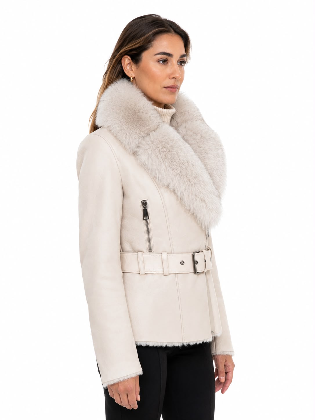 Victoria  shearling jacket with fox fur-thumbmail-3