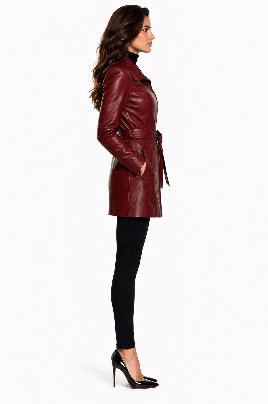 kasha  Leather Trench