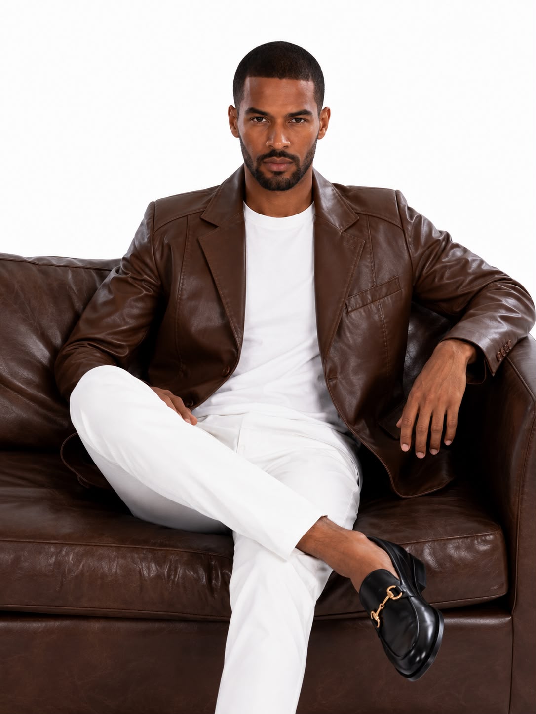 Mencia  Leather Blazer