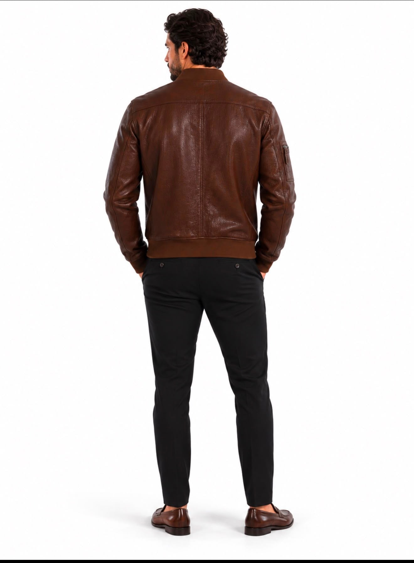 SCOTT BOMBER JACKET IN GRAINED LEATHER-thumbmail-5