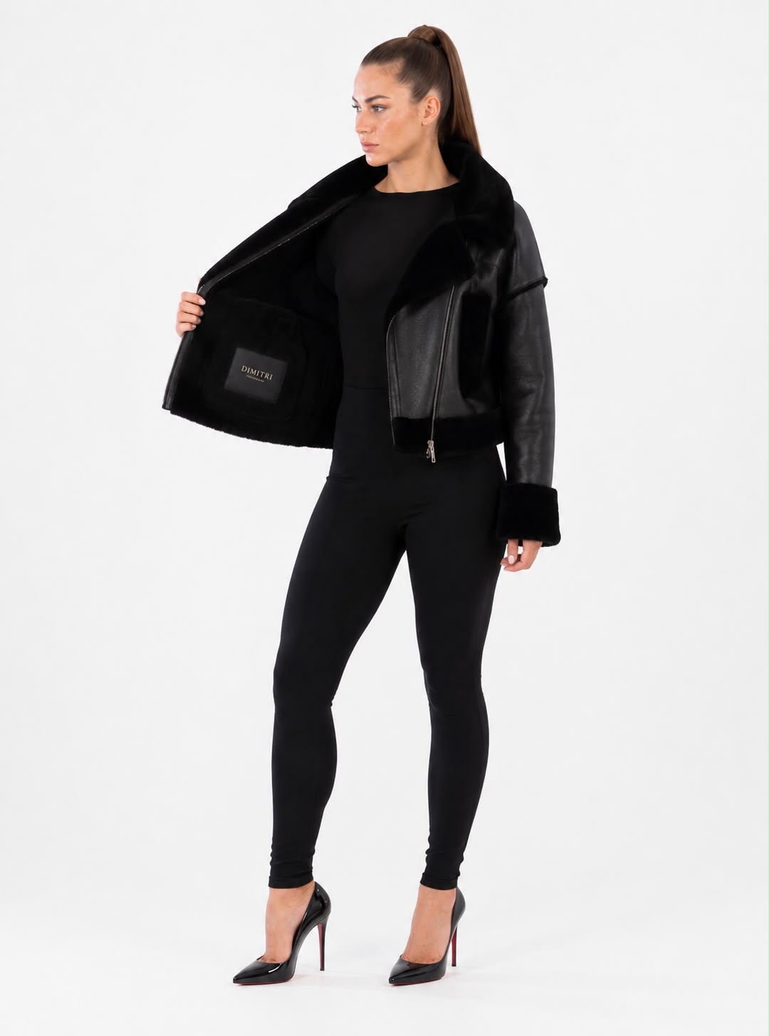 SKY  genuine  shearling jacket-thumbmail-3