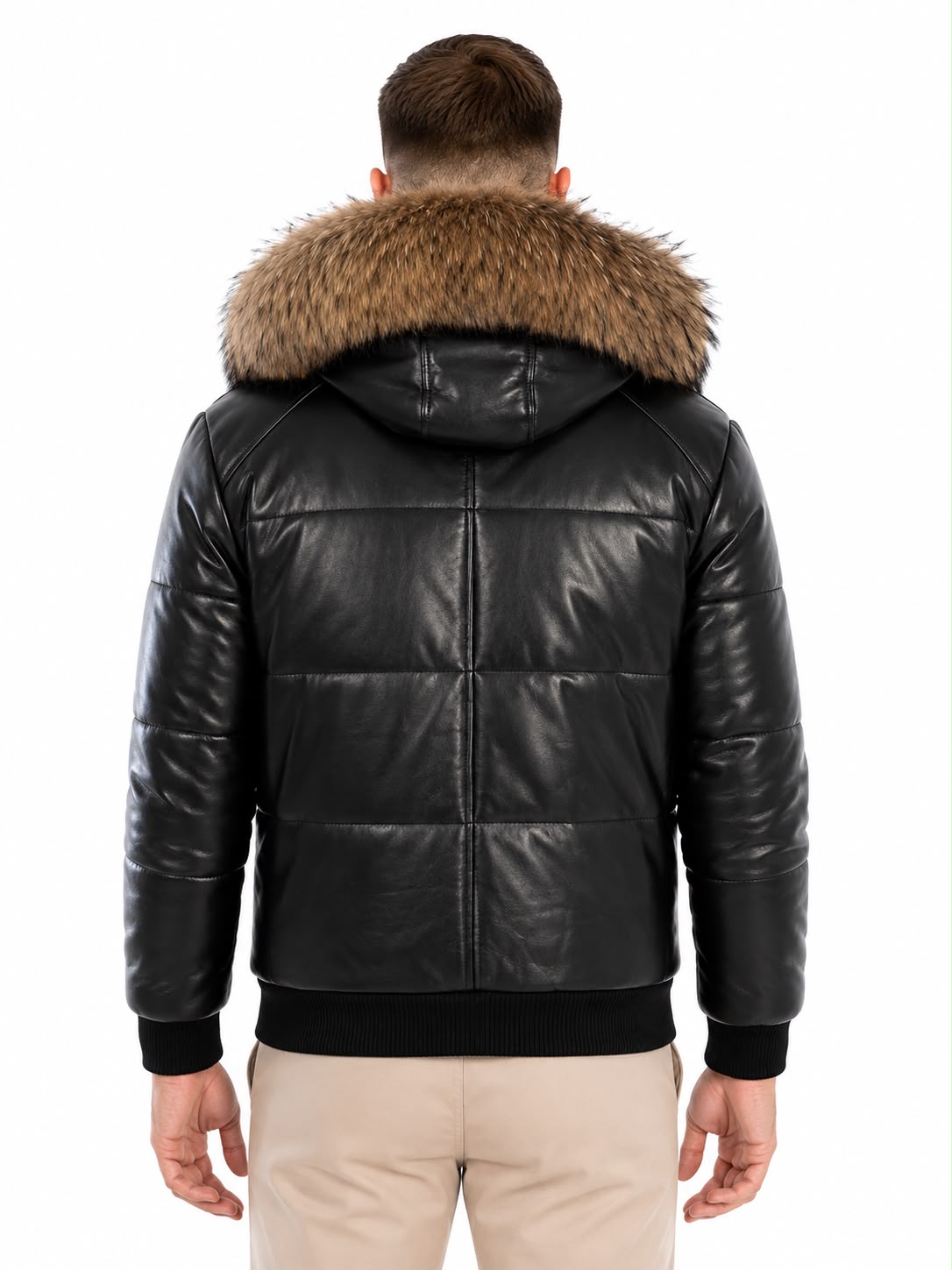 Arctic Men’s Winter Leather Coat With Natural Fur-thumbmail-2