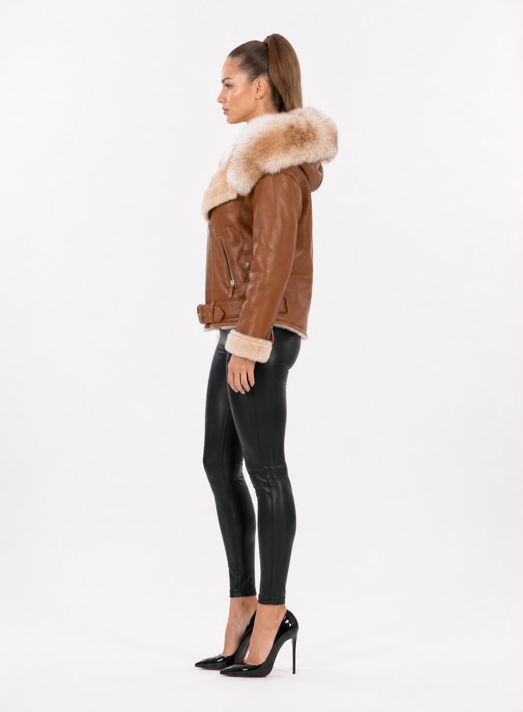 ELODIE shearling aviator jacket-thumbmail-3