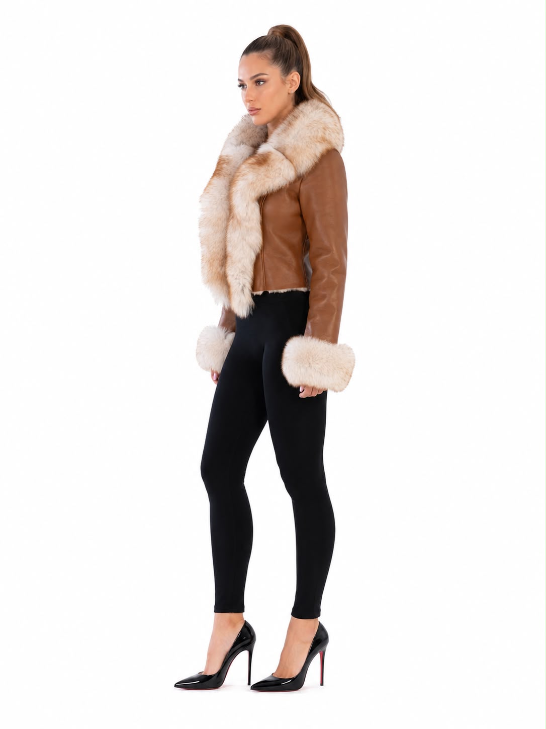 QUINN SHEARLING JACKET with Fox fur