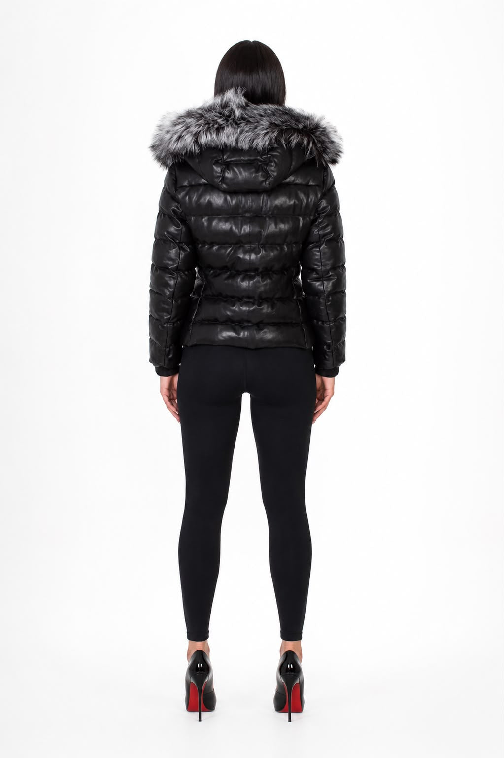 Leslie Leather Parka – Silver Fox-thumbmail-2