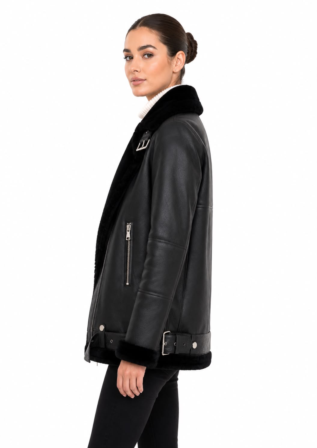 POLINA  GENUINE  SHEARLING JACKET