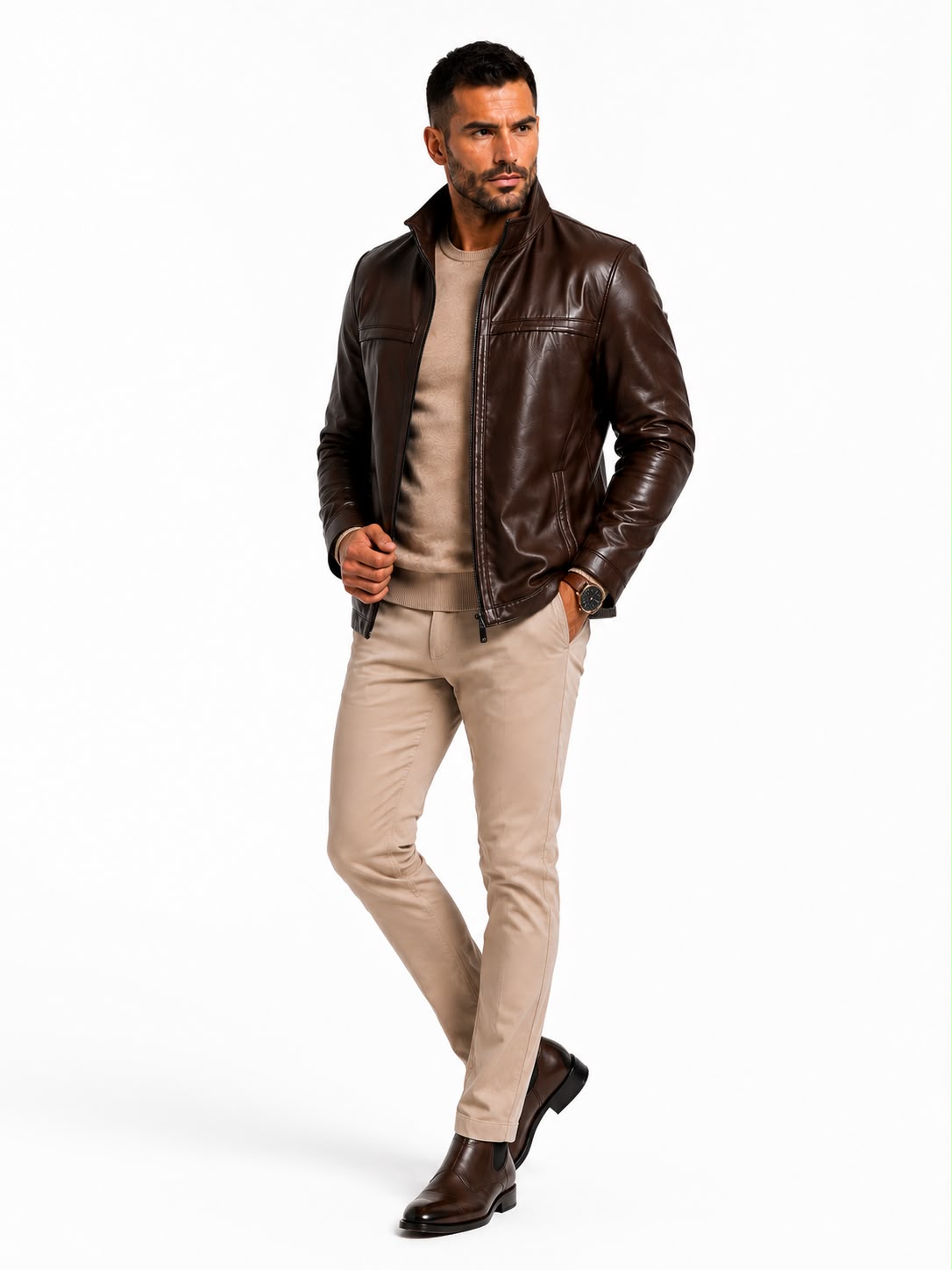 STEPHANE MEN'S PREMIUM GENUINE LEATHER JACKET-thumbmail-5