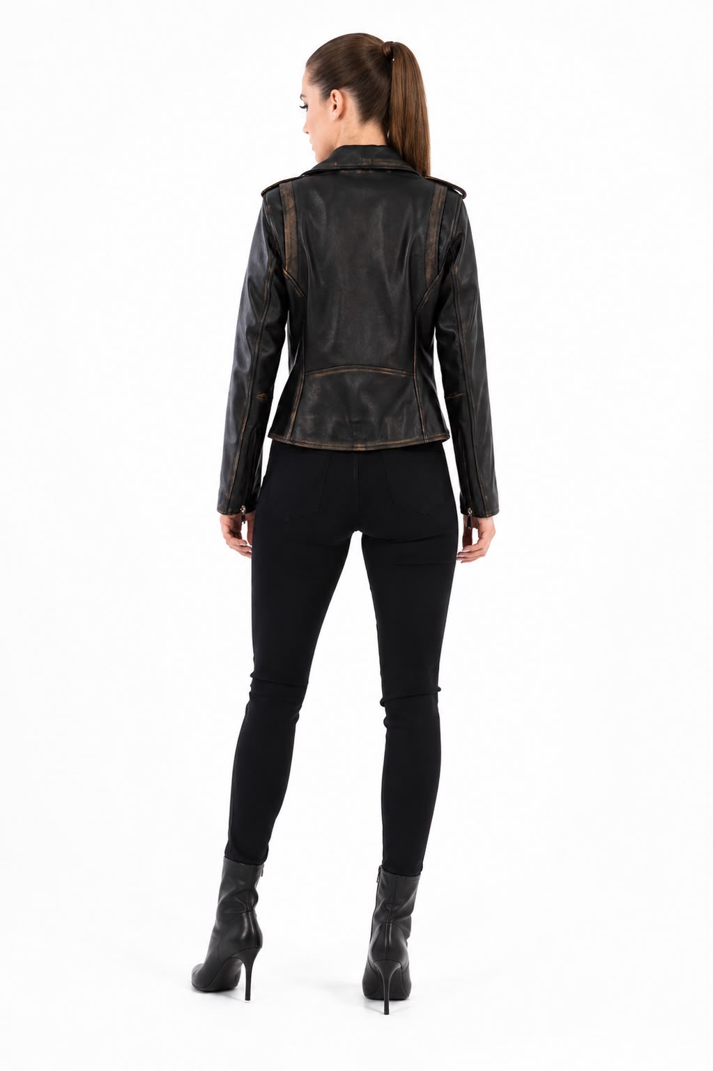 Thalia Vintage Leather Jacket with distressed finish-thumbmail-4