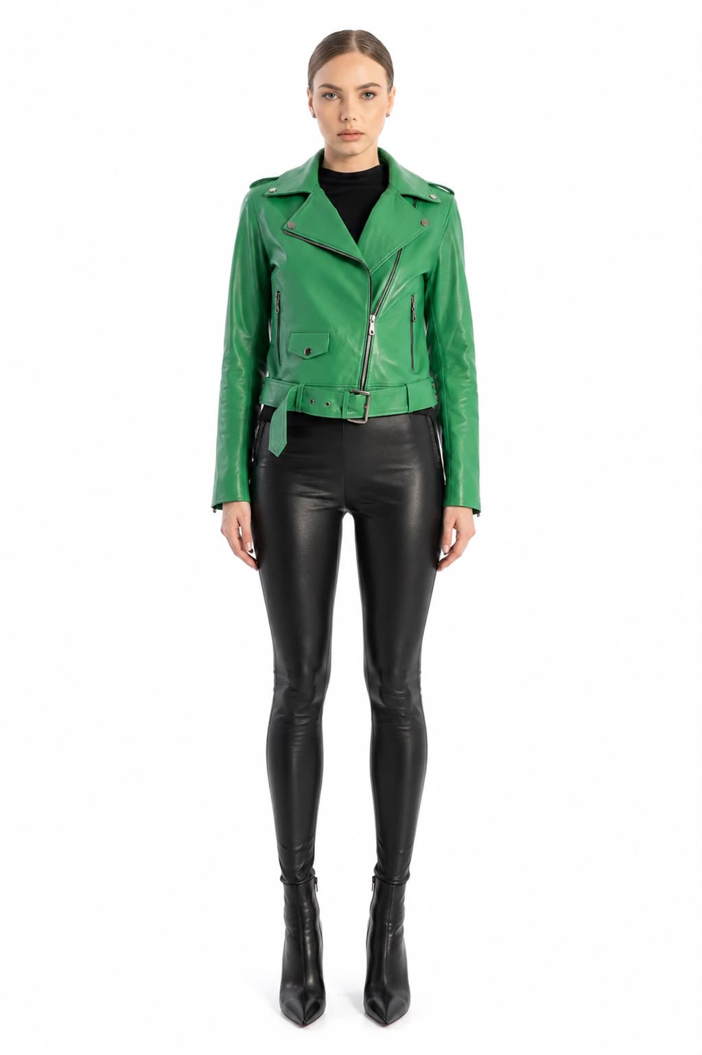 ARIELLE leather biker jacket
