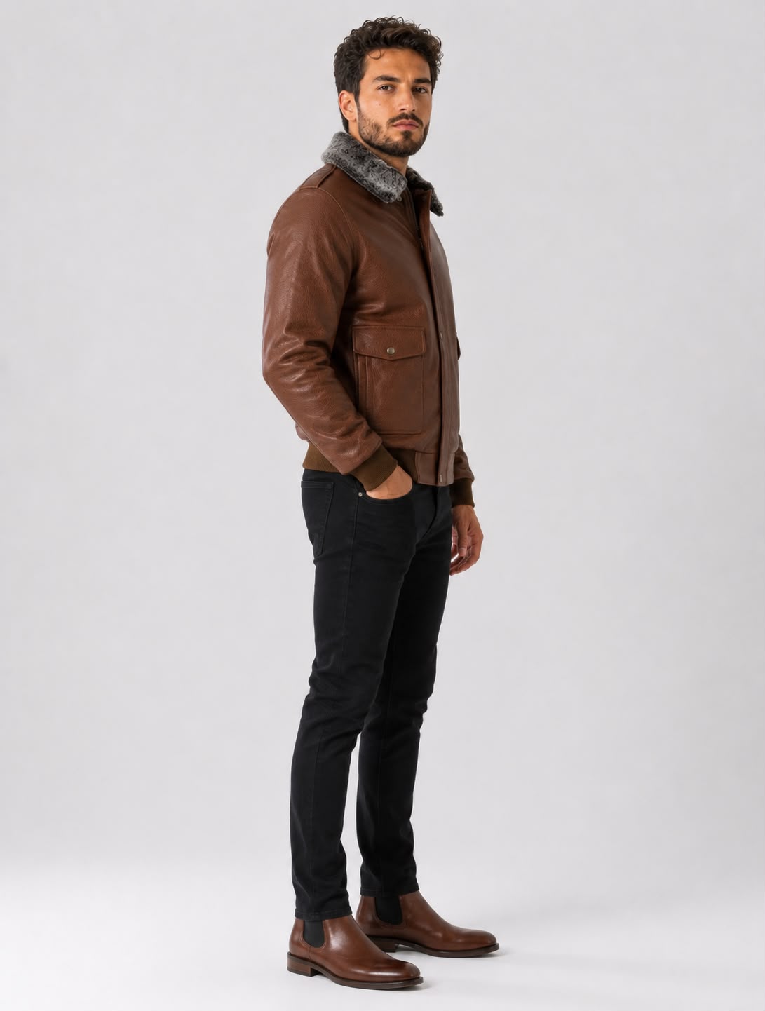 Wilder Aviator Leather Jacket-thumbmail-5