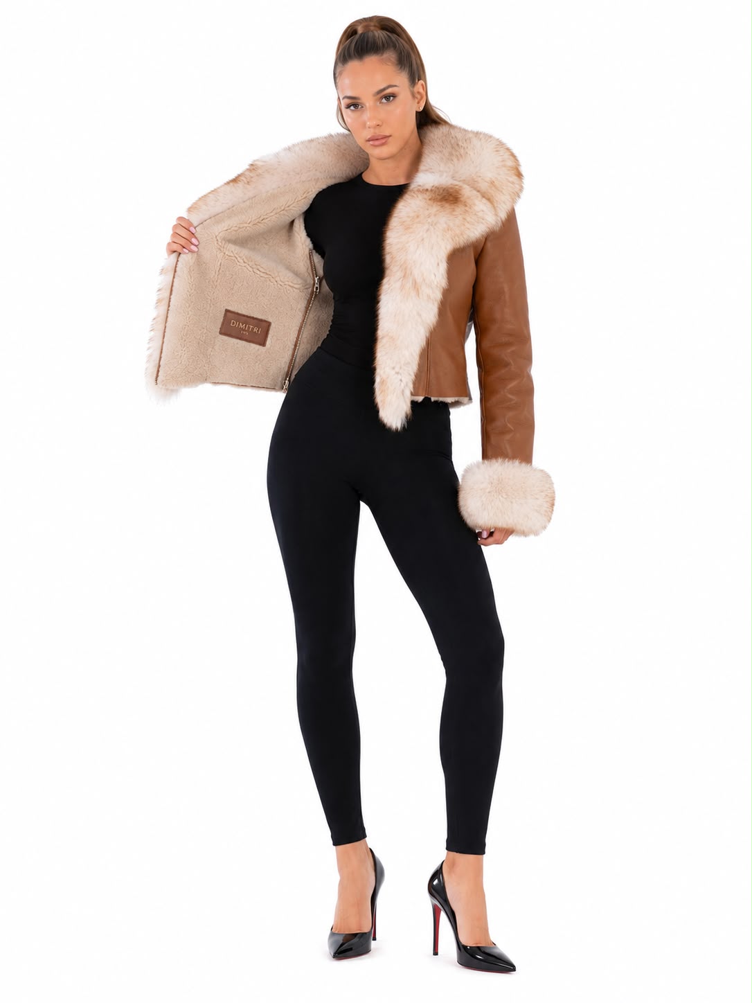 QUINN SHEARLING JACKET with Fox fur