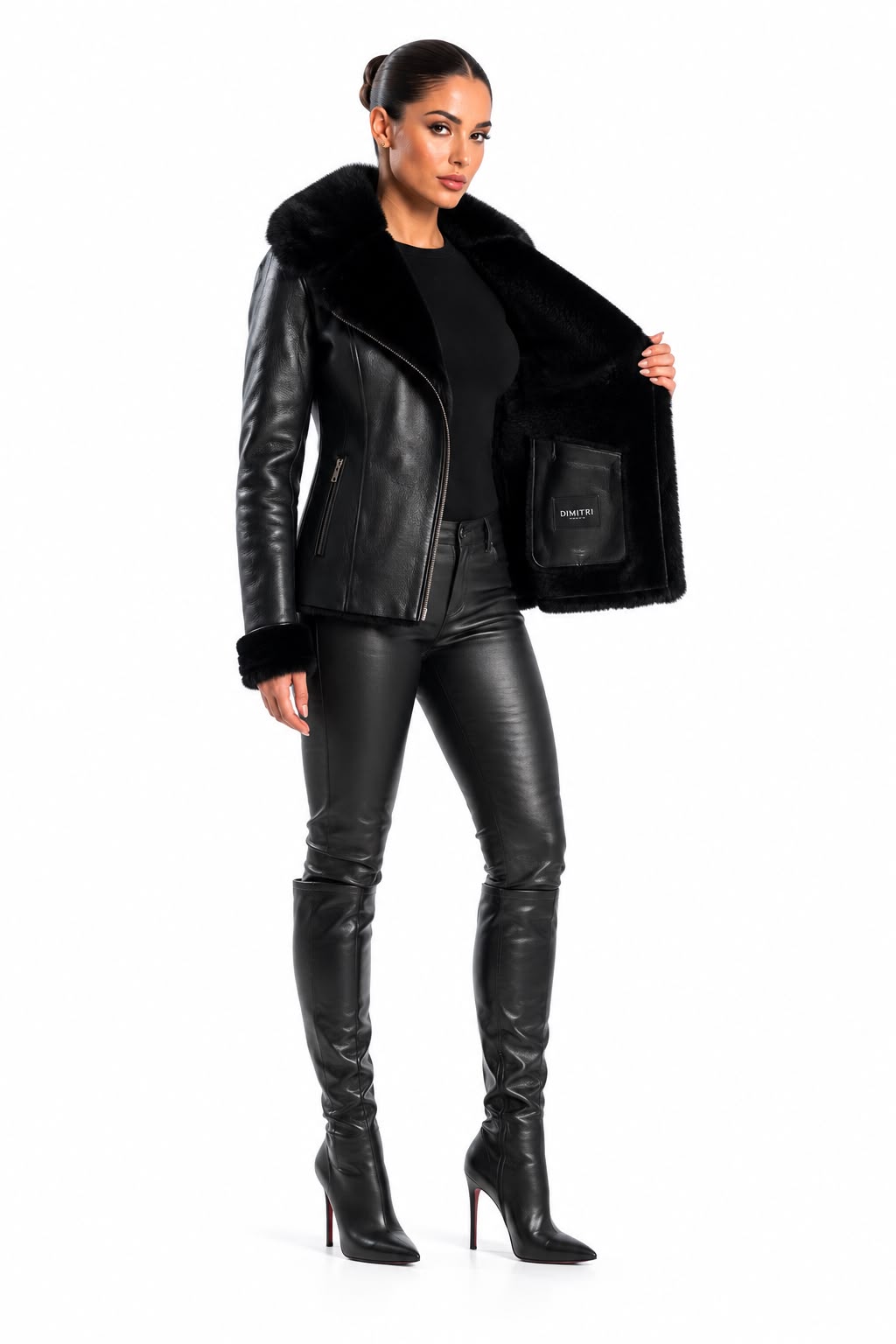 ALICYA Genuine  Shearling Jacket