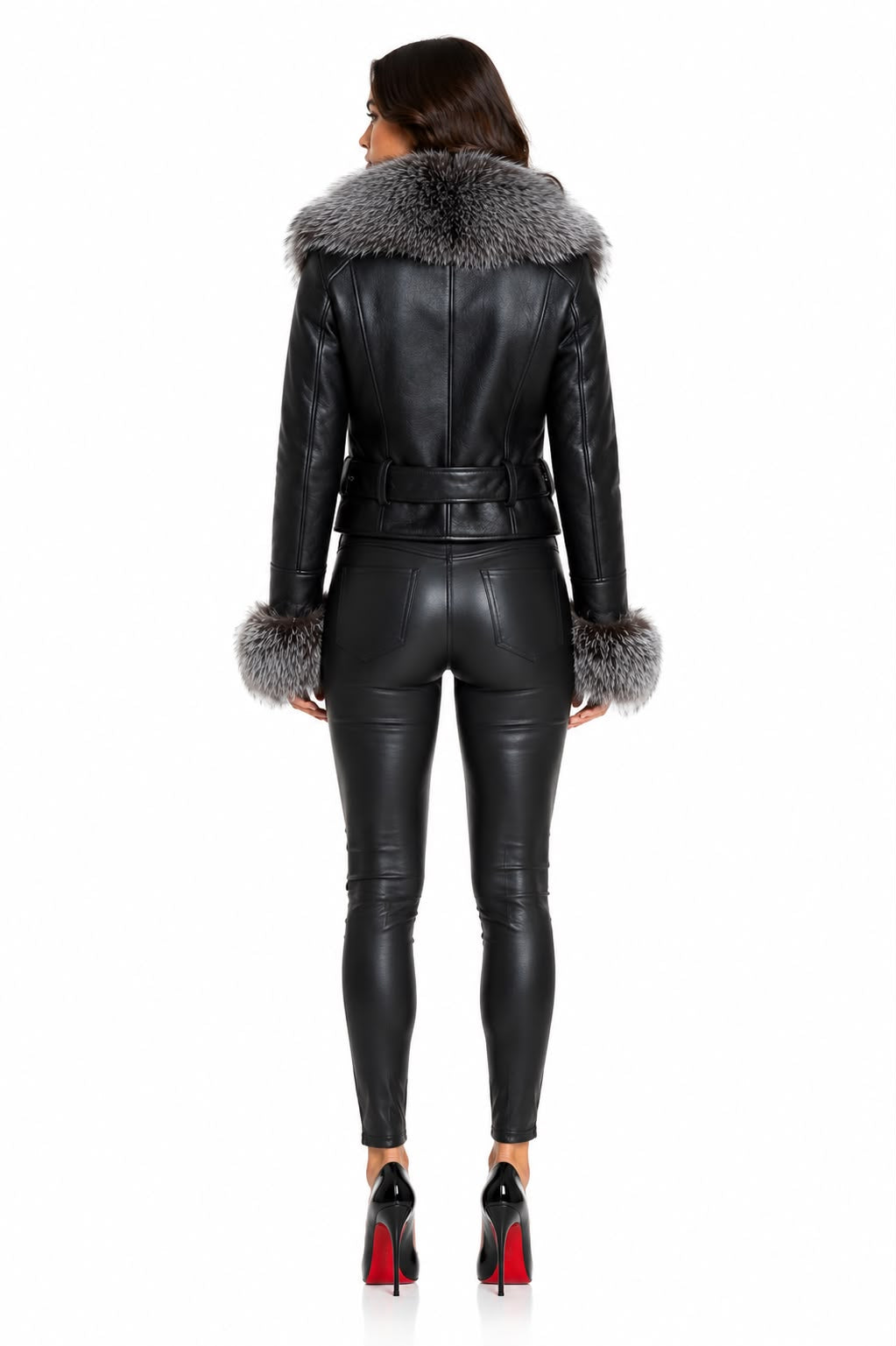 Bianca Shearling Jacket with Silver Fox