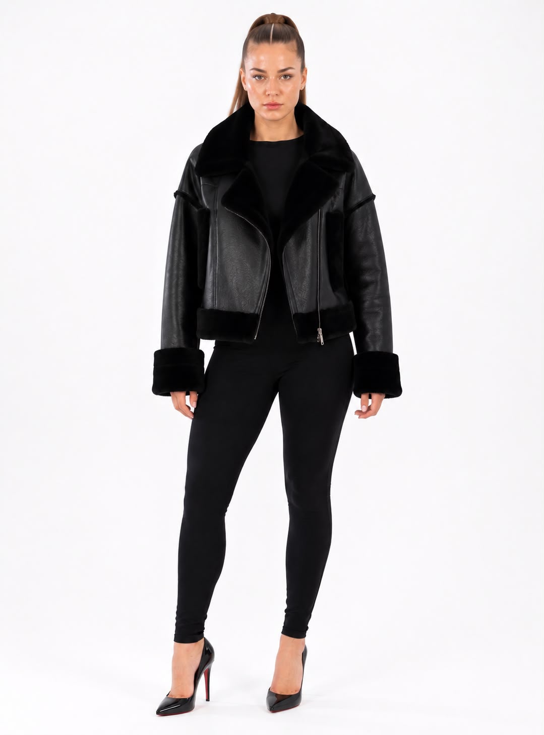 SKY  genuine  shearling jacket
