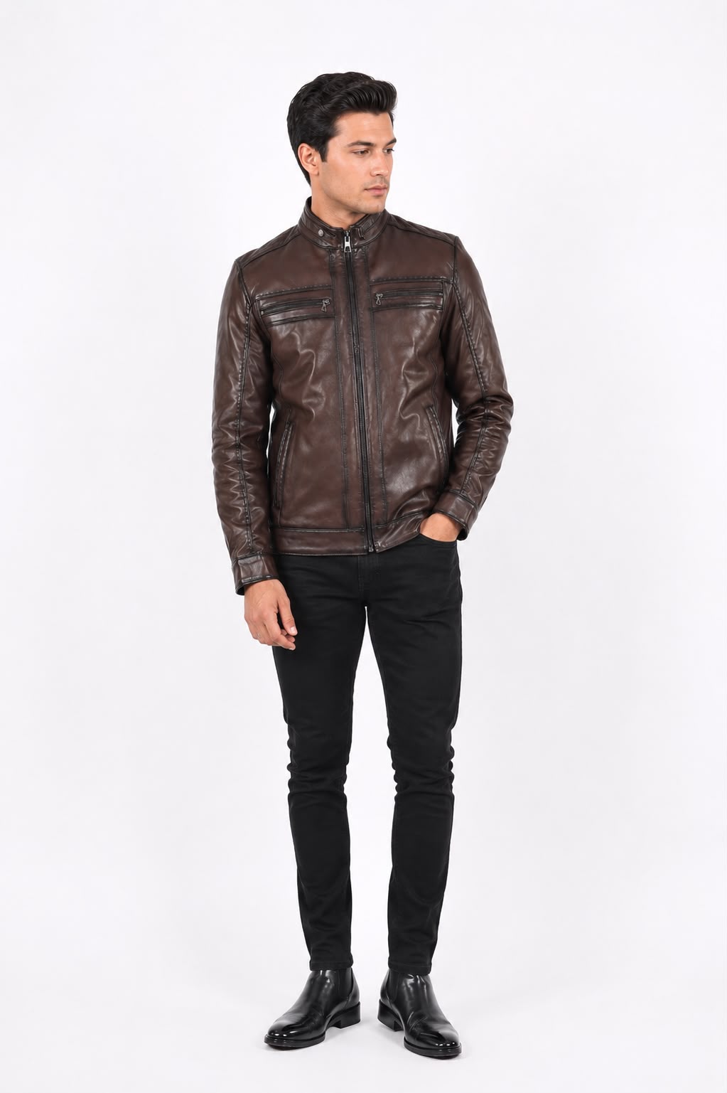 Loukas  Biker Leather Jacket