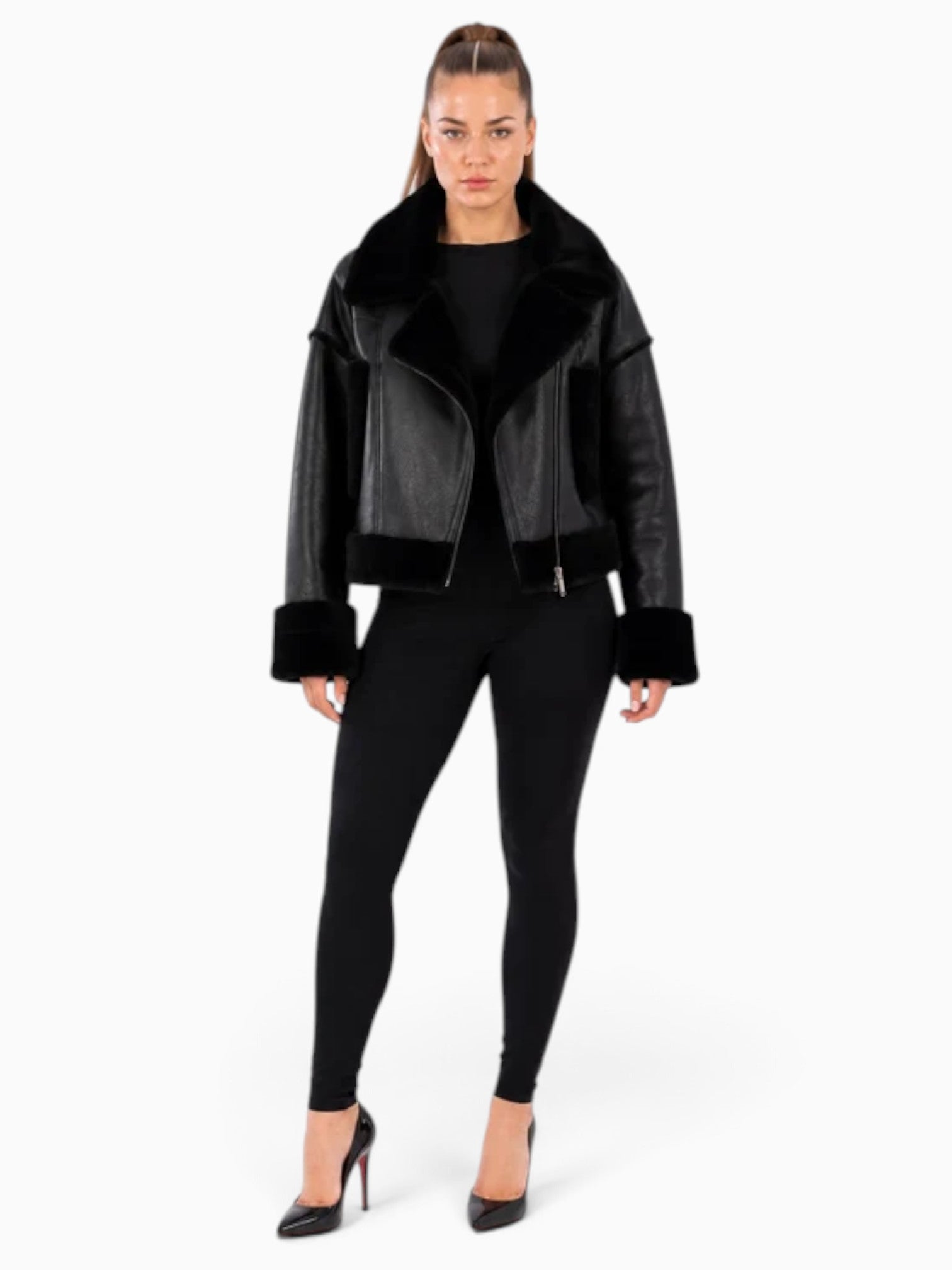 SKY  genuine  shearling jacket