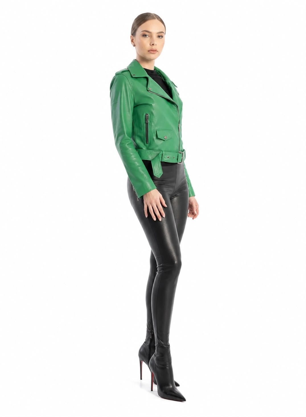 ARIELLE leather biker jacket-thumbmail-3