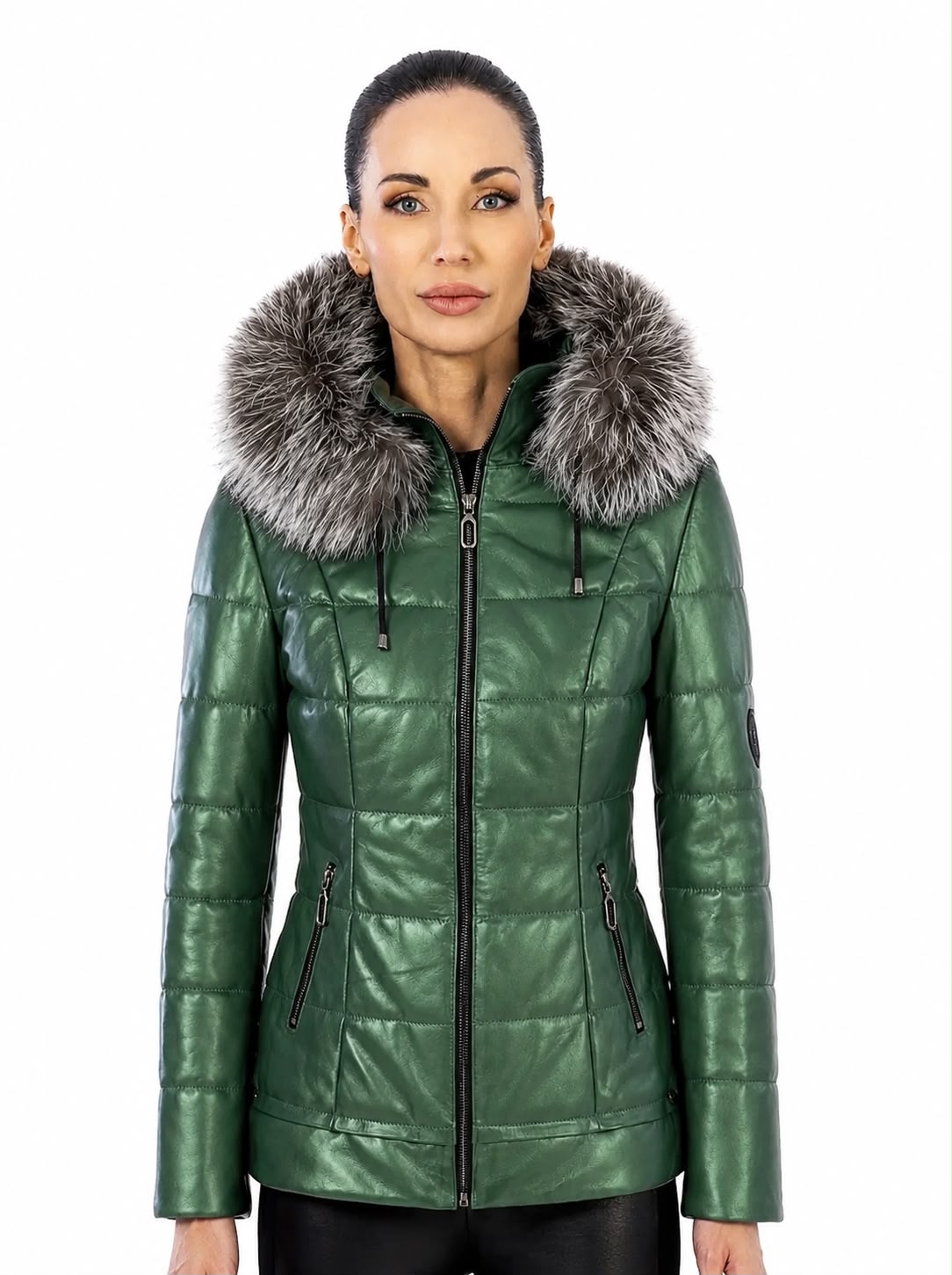 LYANNA Leather Puffer Jacket-thumbmail-1