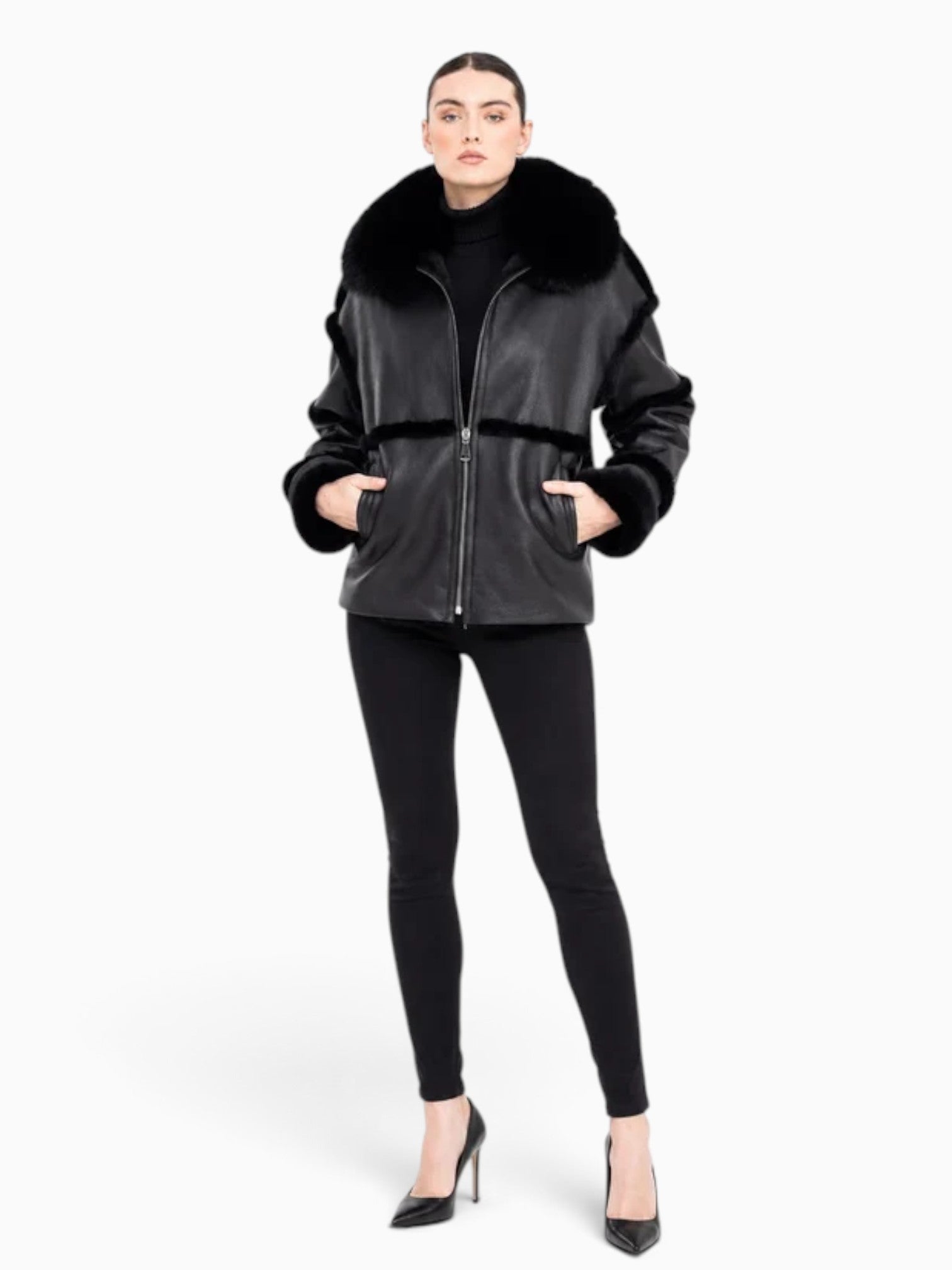 Eliana Black Shearling Jacket