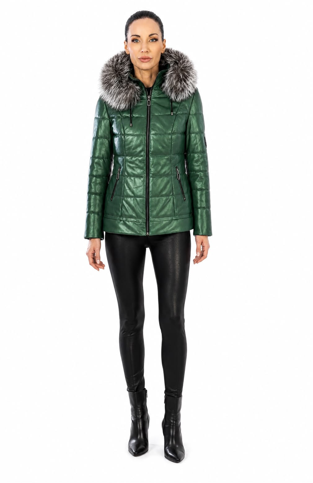 LYANNA Leather Puffer Jacket-thumbmail-4