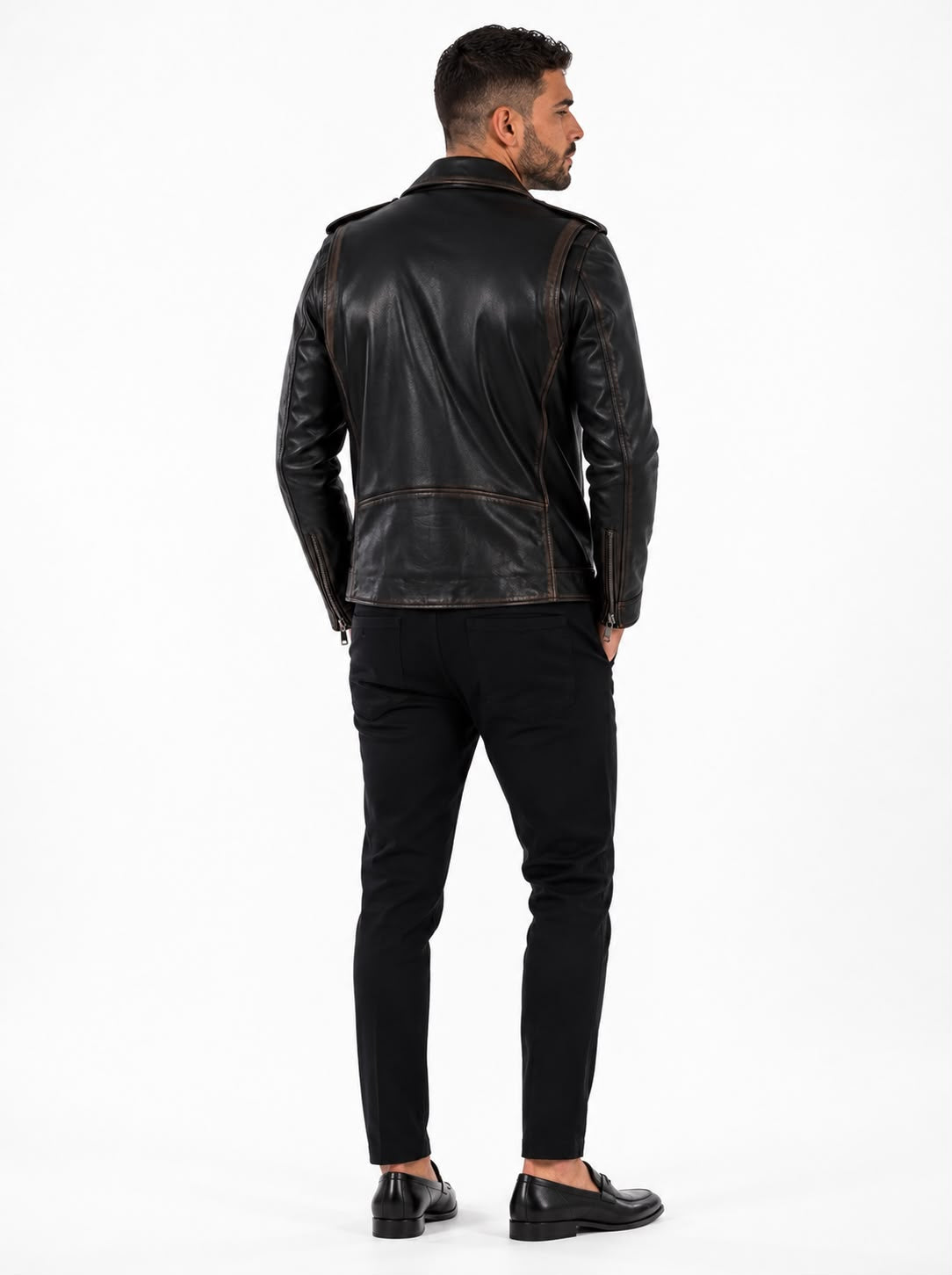 BIKER JACKET IN VINTAGE GRAINED LAMBSKIN-thumbmail-6