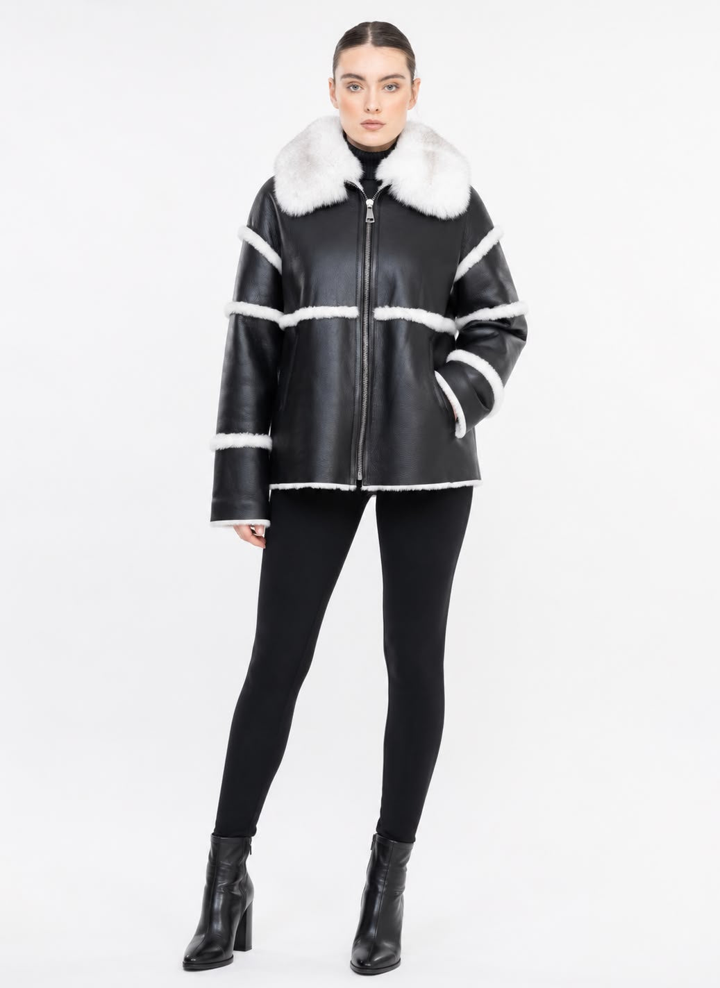 Eliana Leather Shearling White Fur-thumbmail-5
