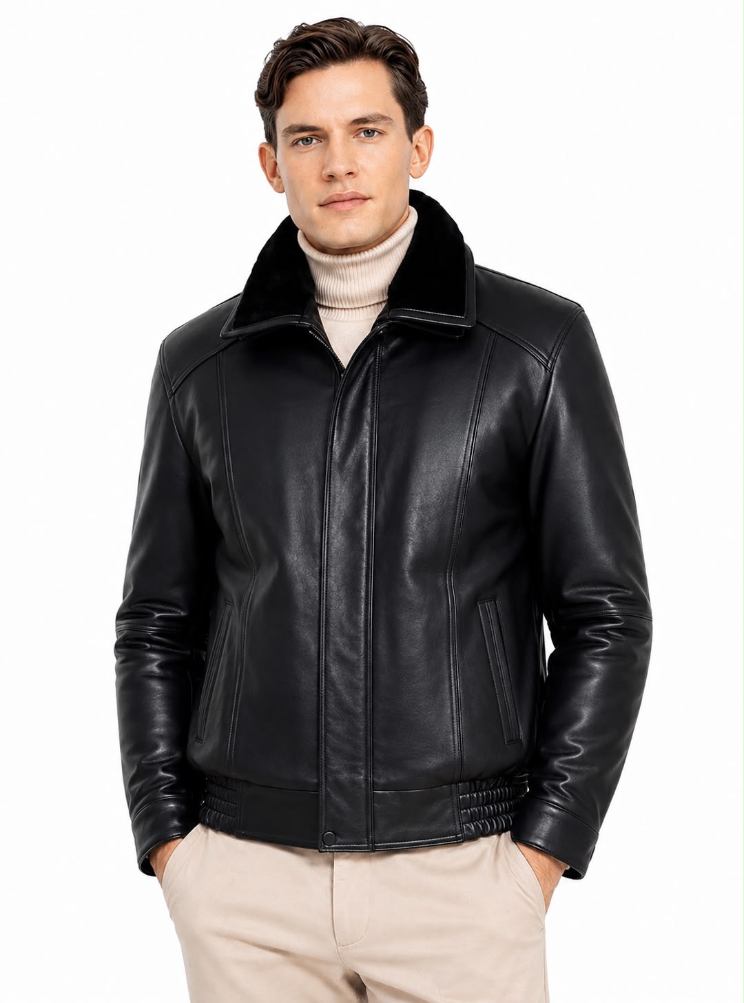 DAVID WITH REMOVABLE SHEARLING COLLAR