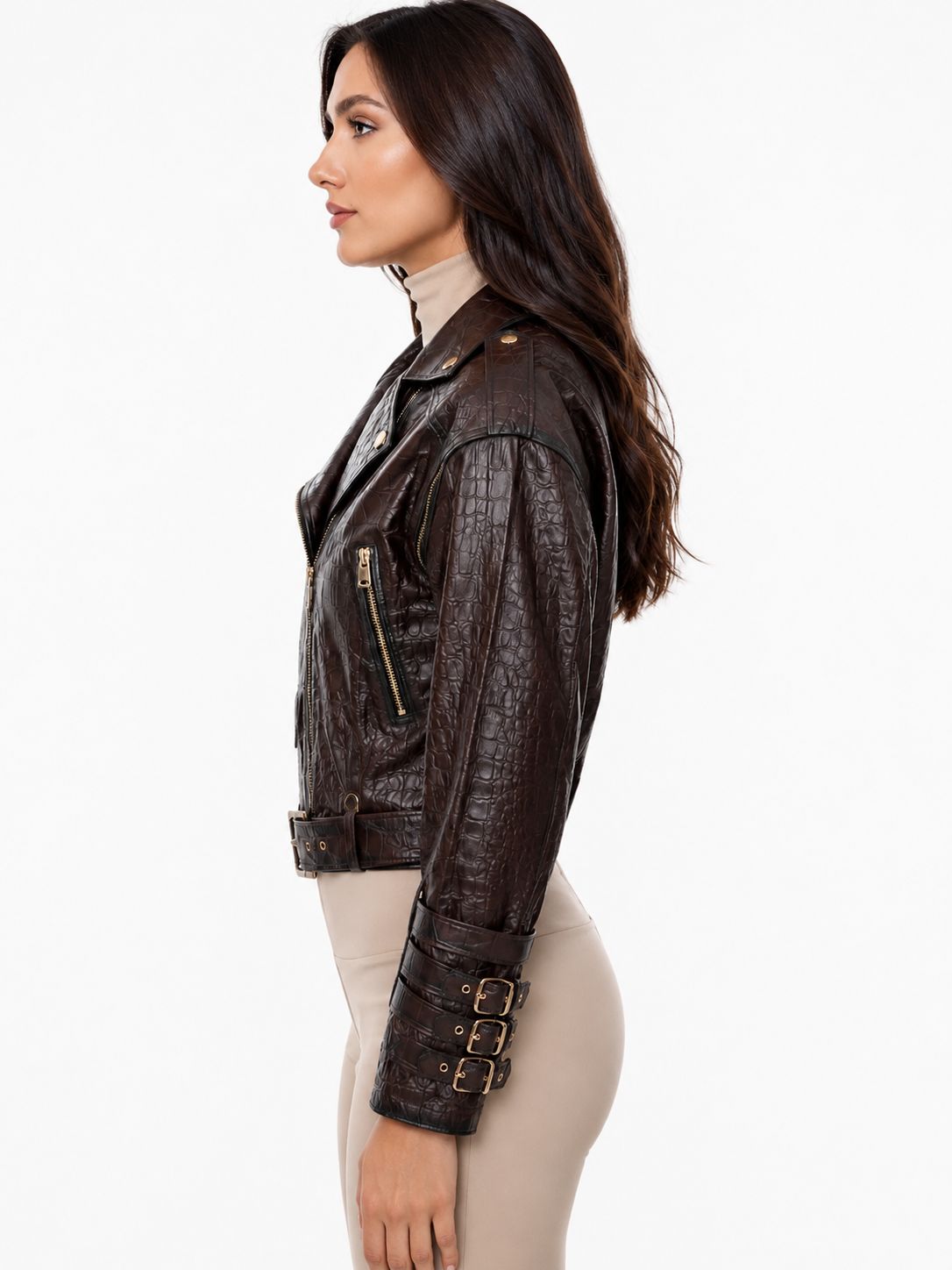 Sandra Limited Edition Croco-Print Leather Jacket-thumbmail-4