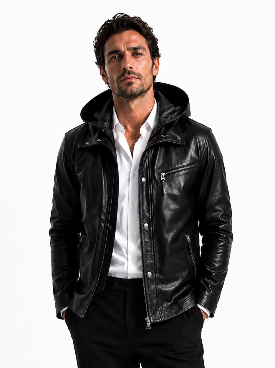 Varvatos Leather Jacket Black