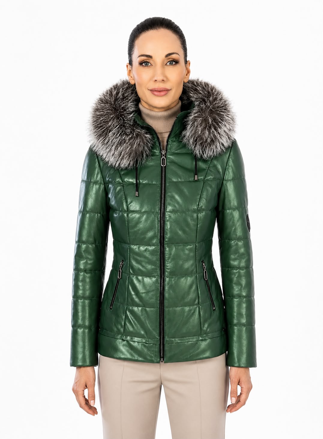 LYANNA Leather Puffer Jacket-thumbmail-3