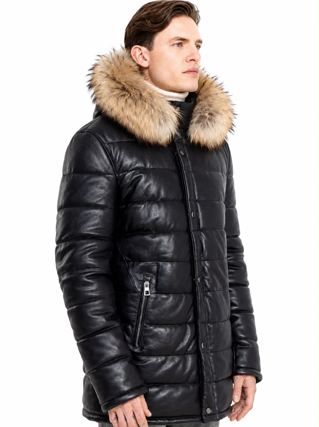 RYAN MEN'S HERITAGE MID-LENGTH QUILTED DOWN PUFFER