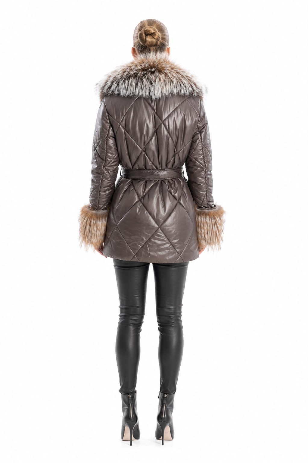 Monaco Women's Winter Coat with Natural Fur-thumbmail-3