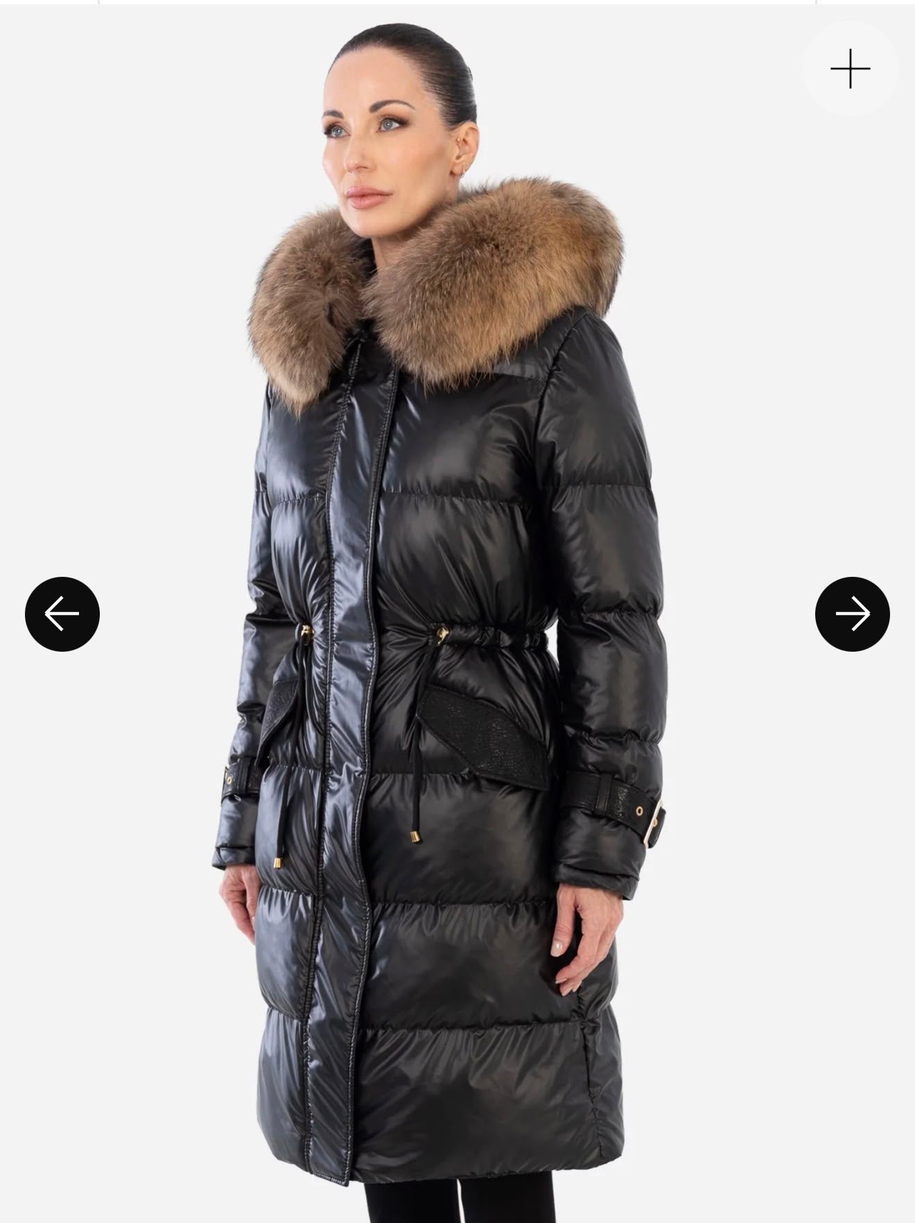 ALBA PARKA PUFFER COAT   with  Detachable natural fur collar-thumbmail-4