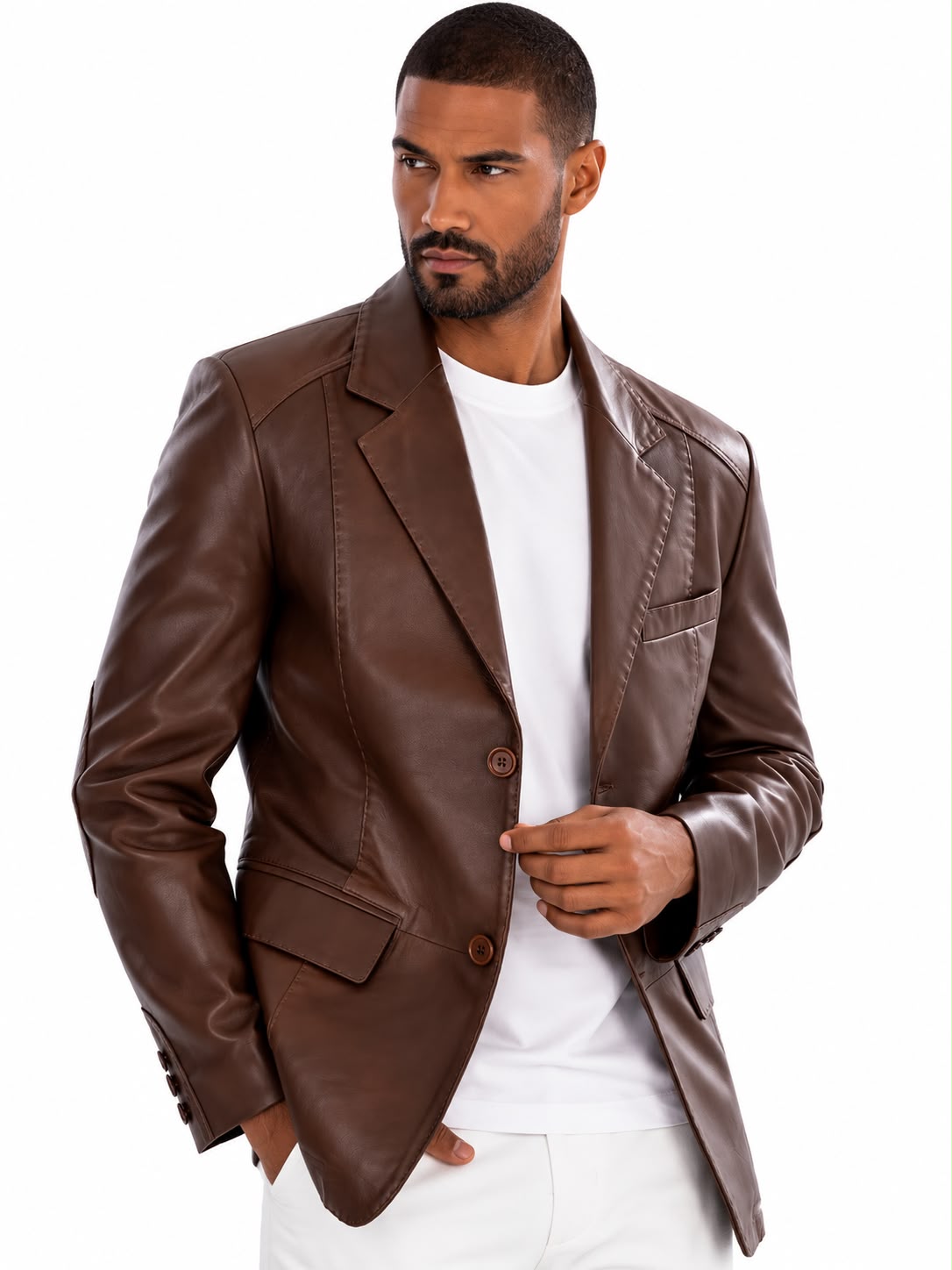 Mencia  Leather Blazer-thumbmail-3