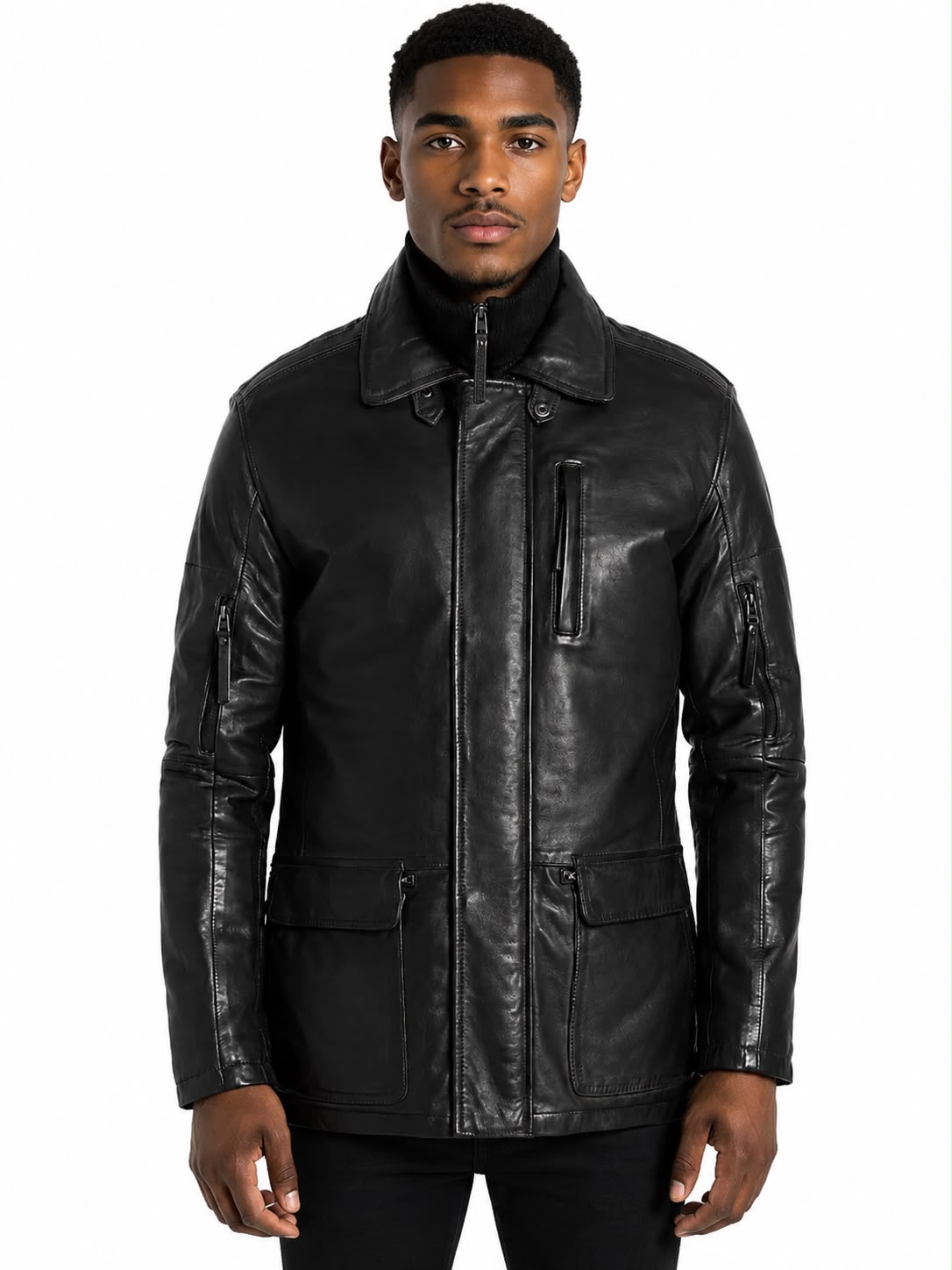 Daniel Leather Jacket Black