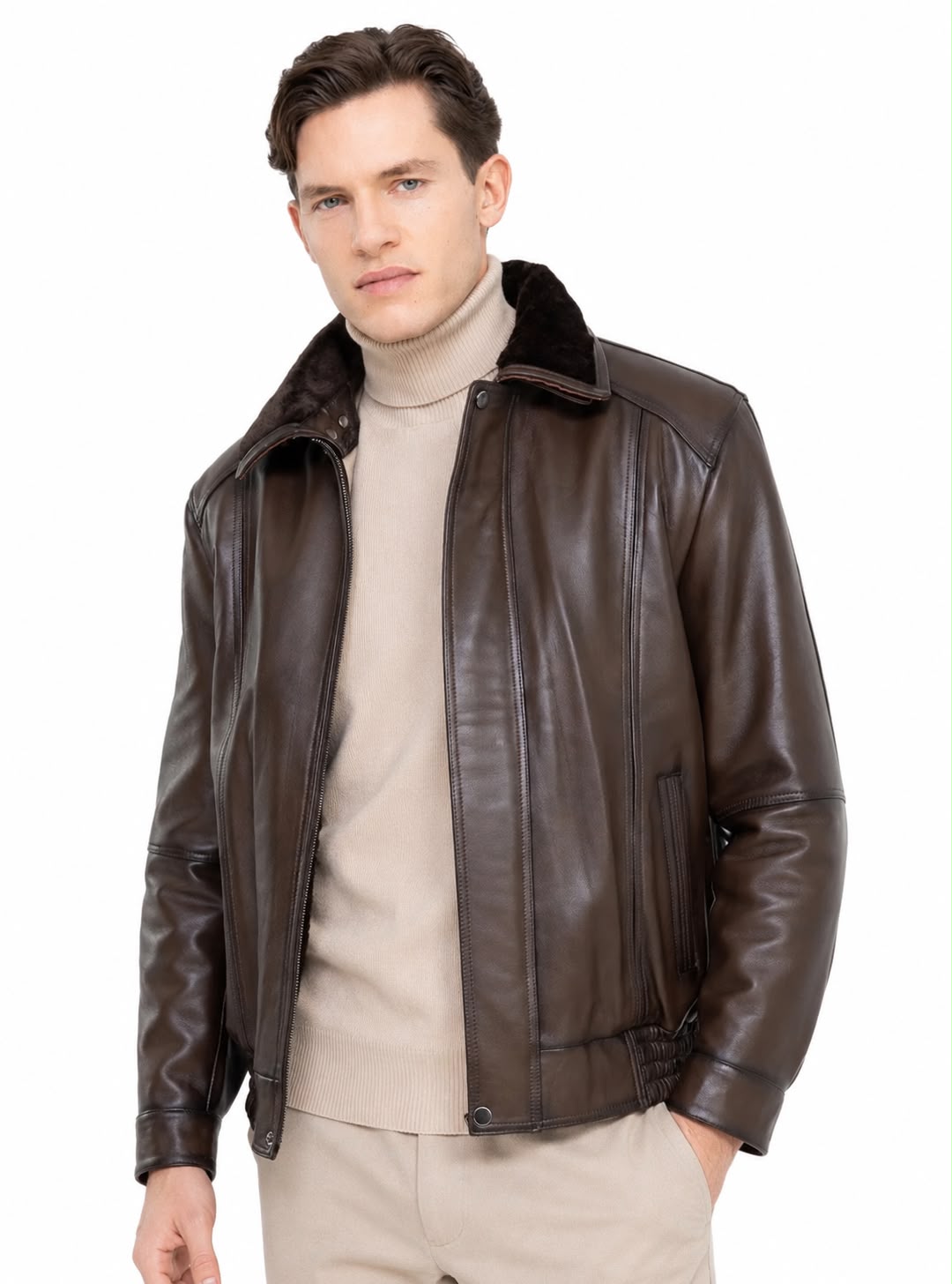 DAVID WITH REMOVABLE SHEARLING COLLAR