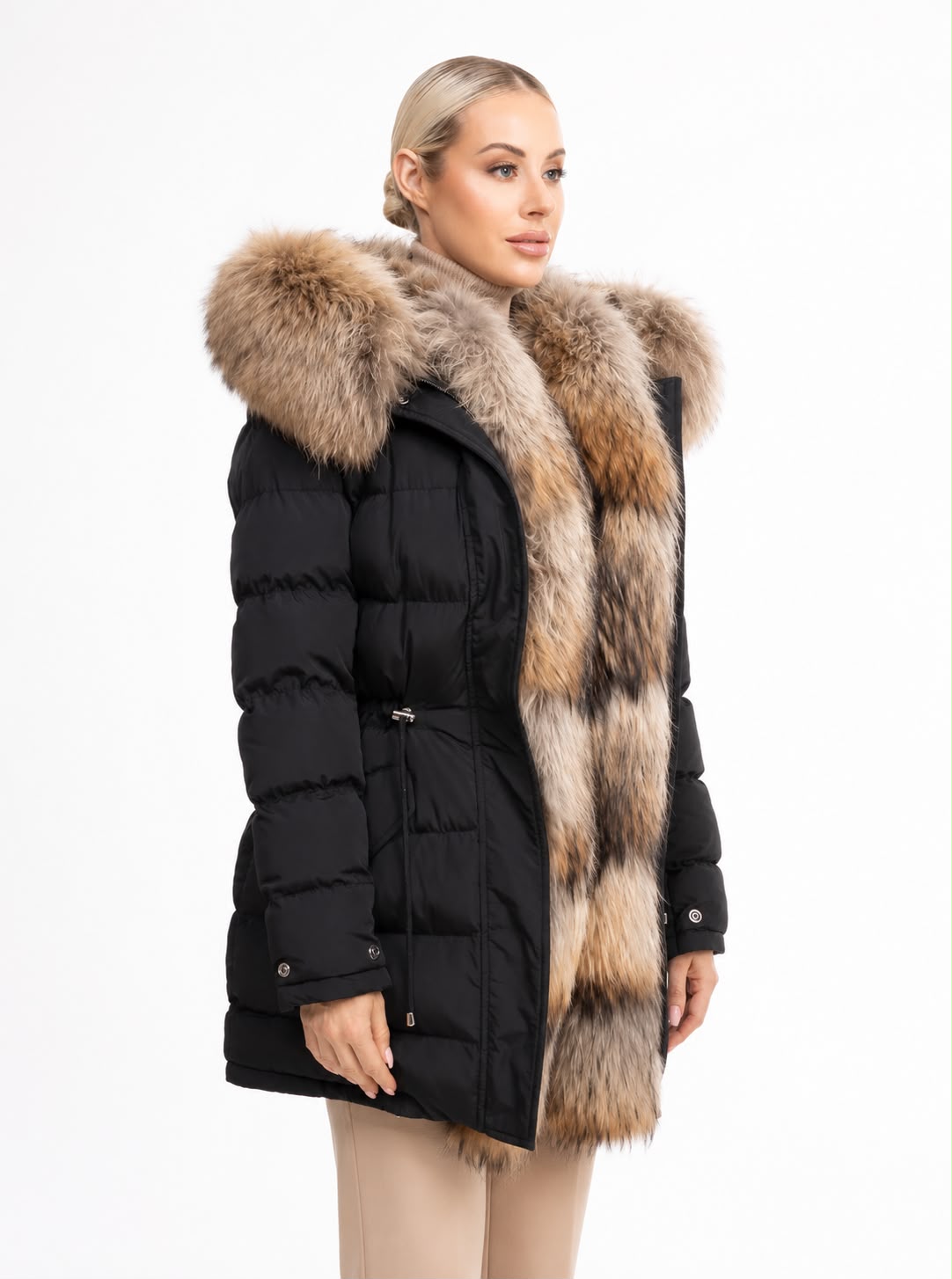 Lexi Puffer Jacket With Removable Natural Fur-thumbmail-5