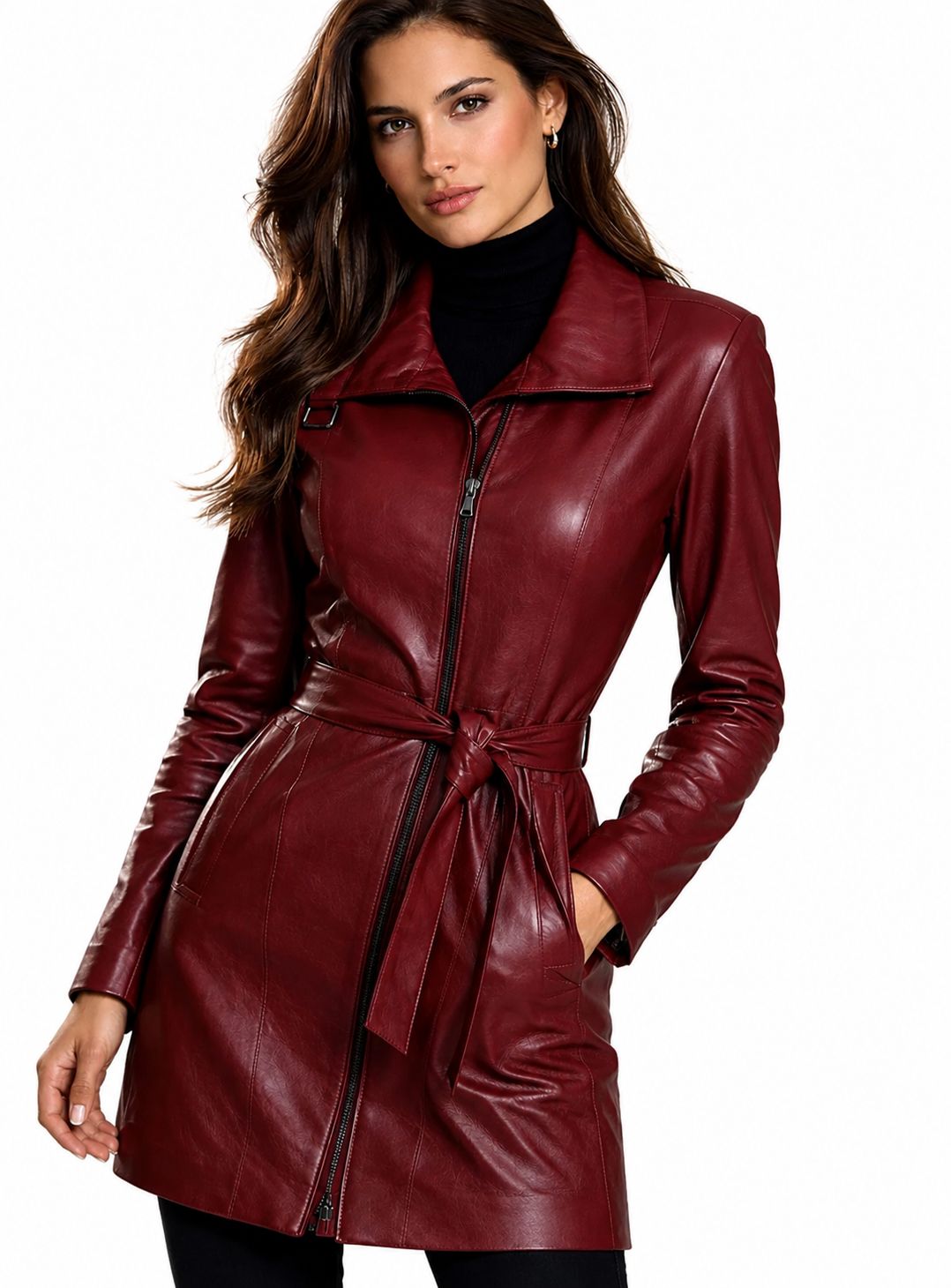 kasha  Leather Trench-thumbmail-4