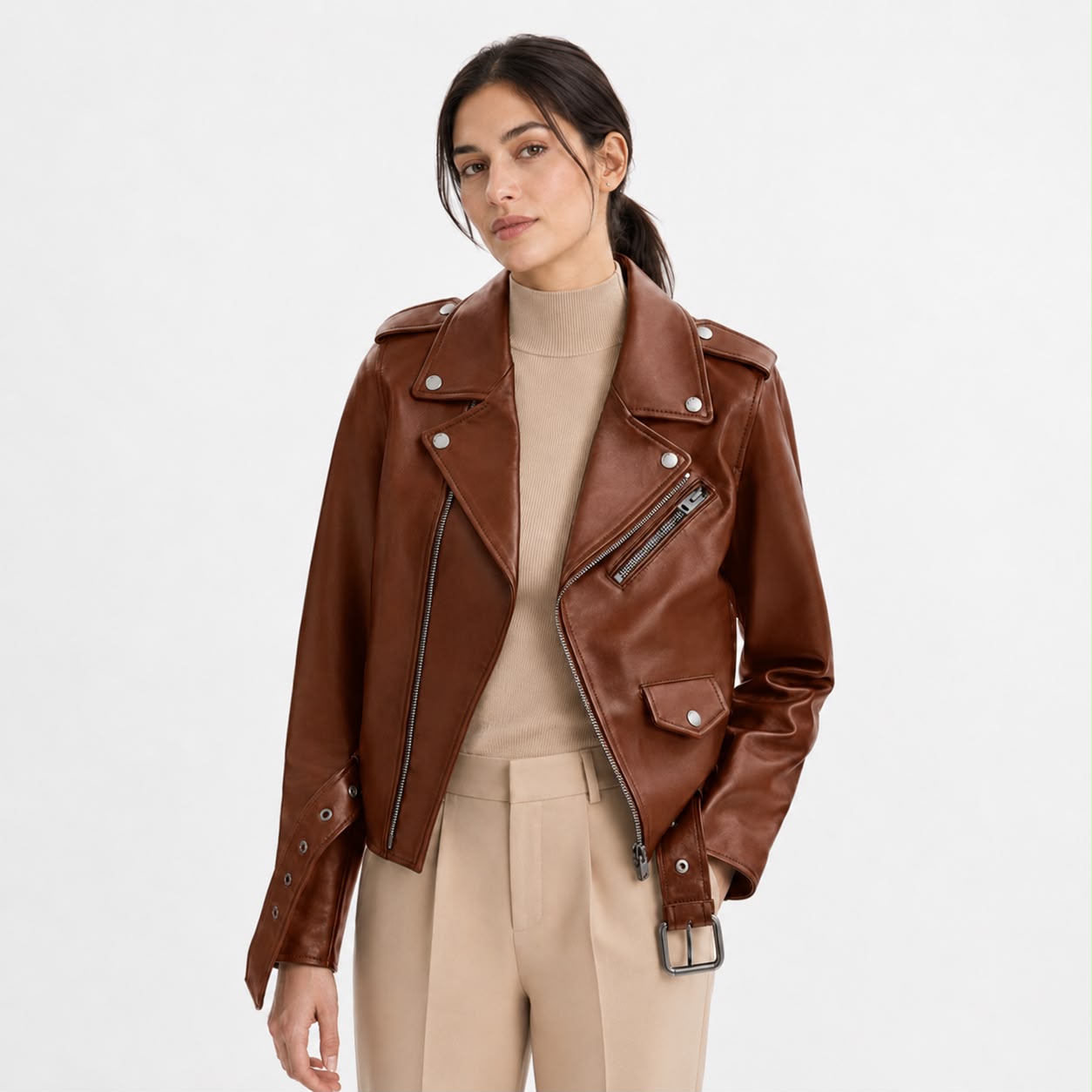 IRIS biker leather jacket