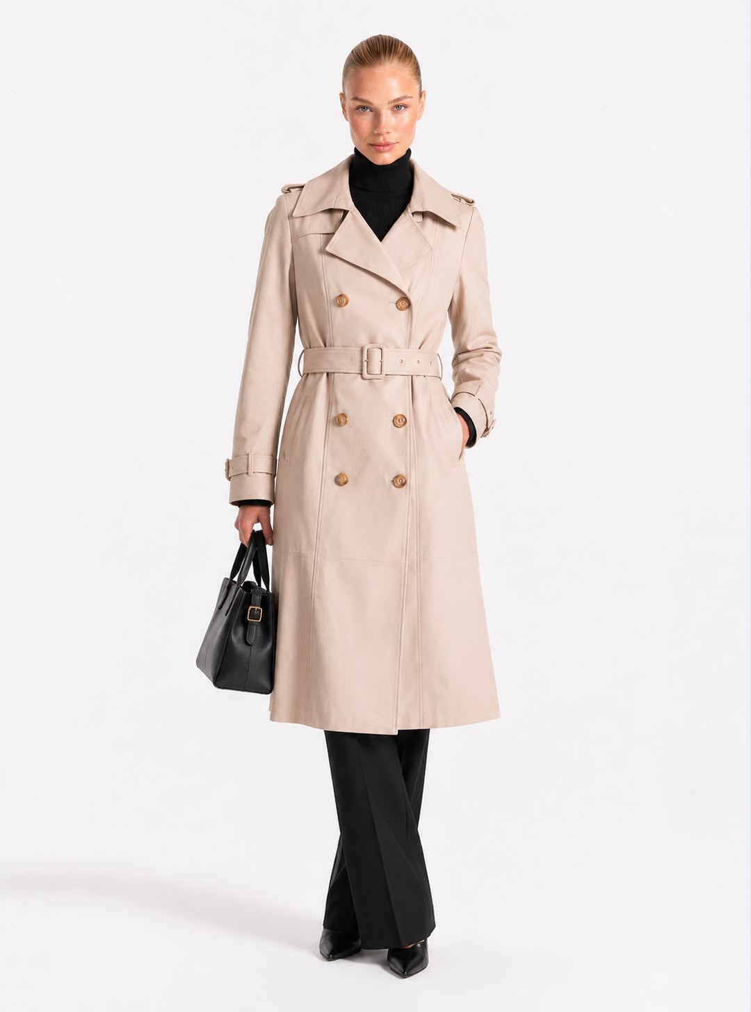 Adèle Leather Trench Coat