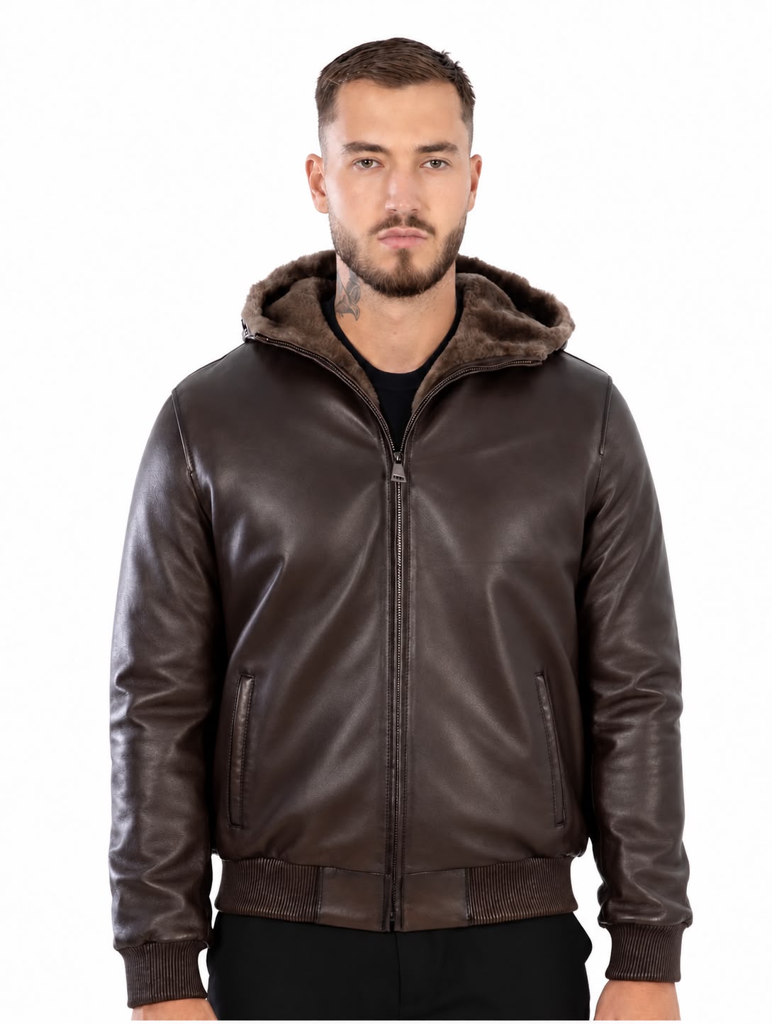 DANTE  Genuine Shearling Bomber Leather Jacket
