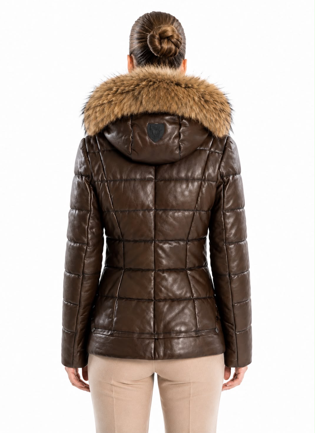 Lyanna Puffer  Leather Jacket