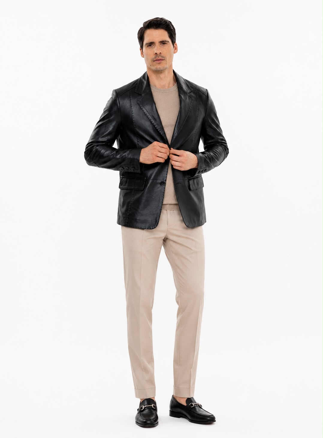 Mencia Leather Blazer-thumbmail-3