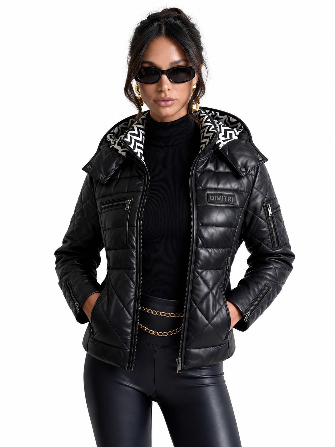 Veronica Women's Quilted Leather Jacket