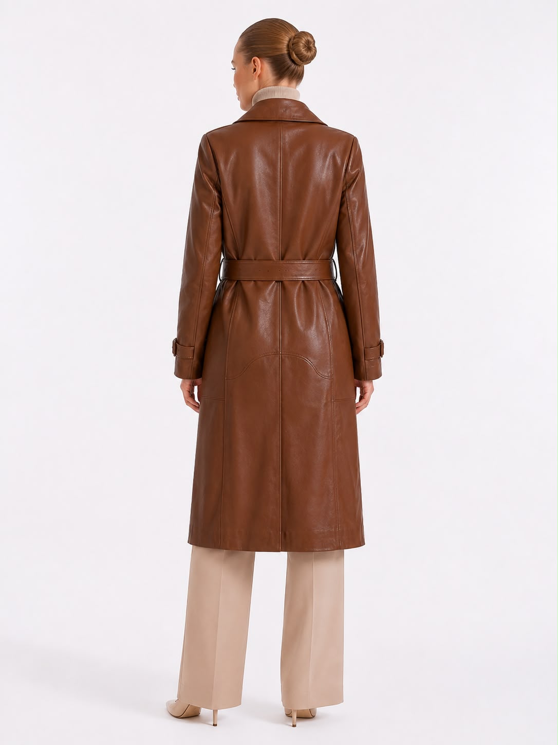 Elara Belted Leather Trench Coat-thumbmail-3