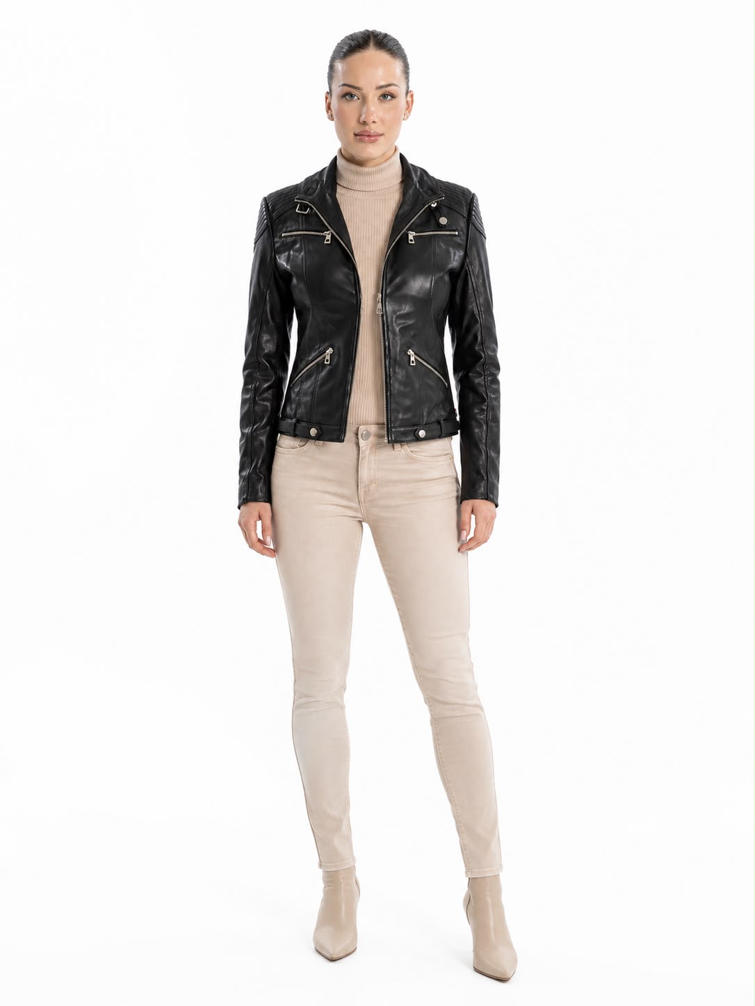 Alisa Biker Leather Jacket-thumbmail-3