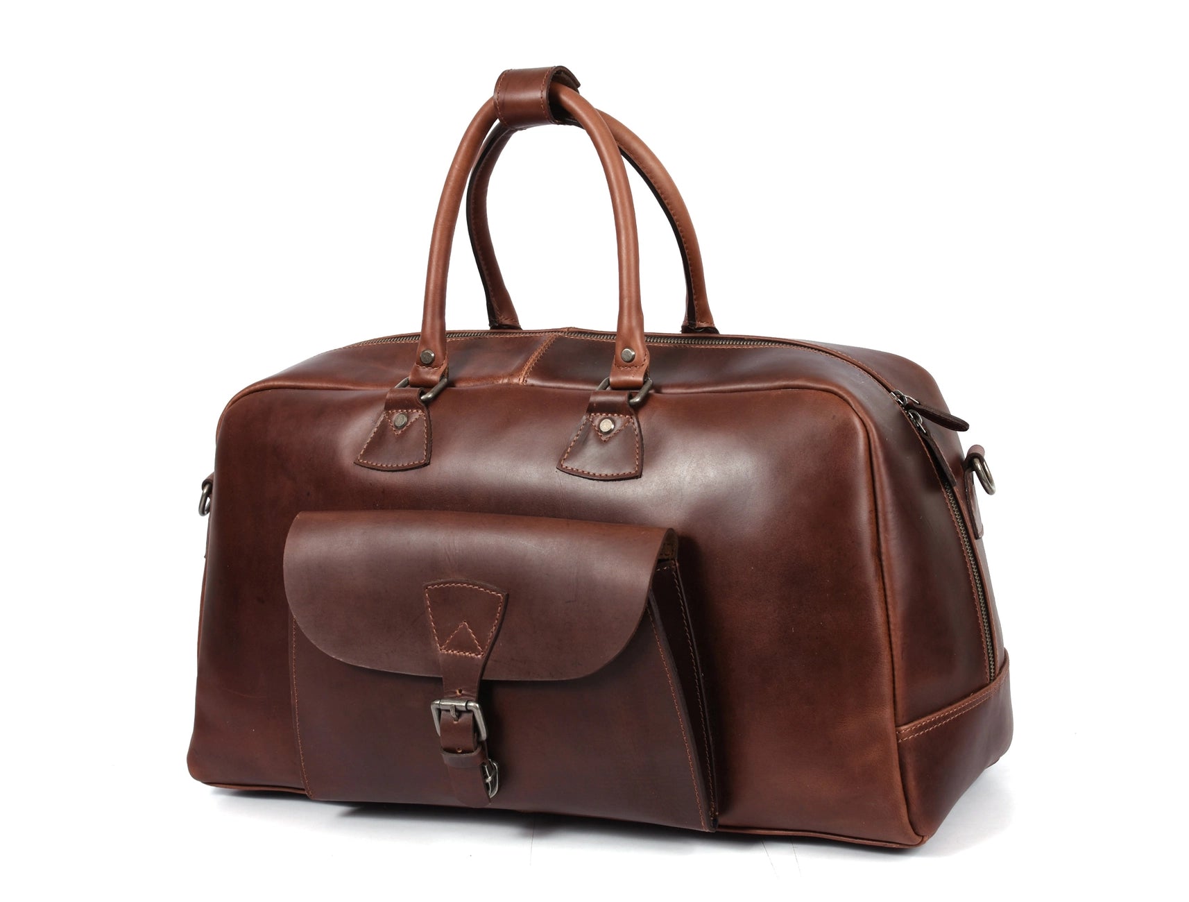 Velour Leather Duffle Bag