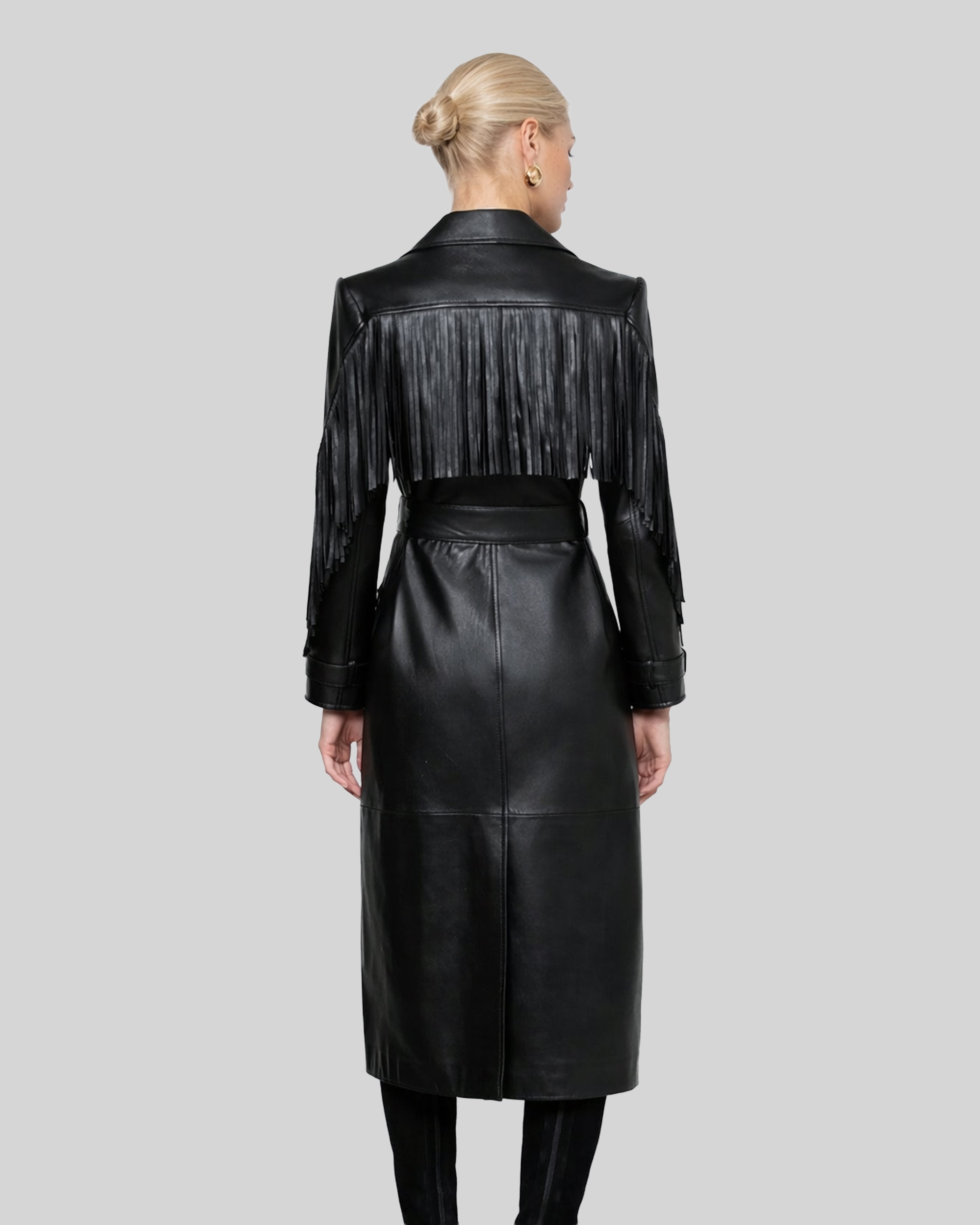 Victoria Leather Trench Coat 3