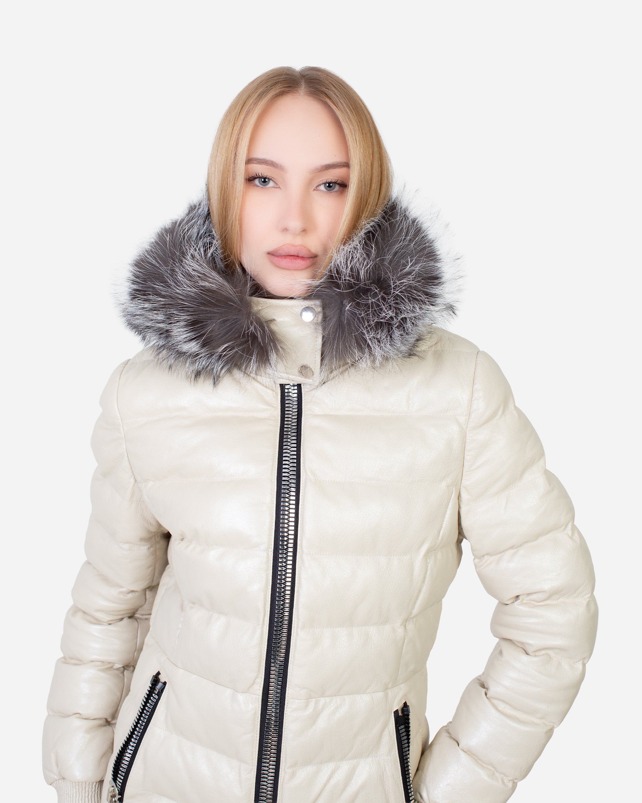 Leslie Leather Parka – Silver Fox-thumbmail-6