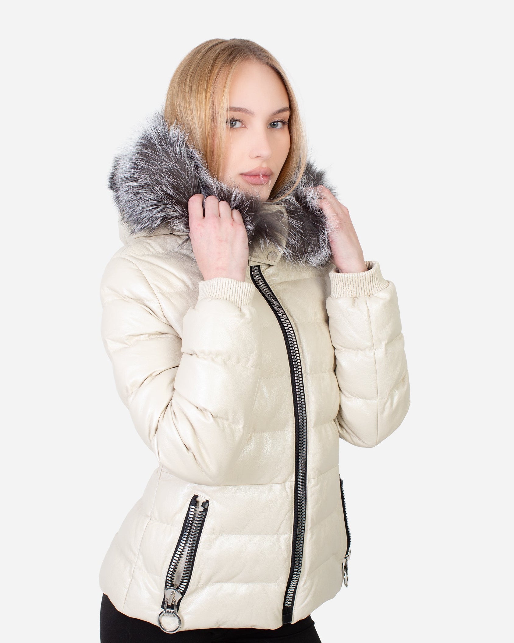 Leslie Leather Parka – Silver Fox-thumbmail-8